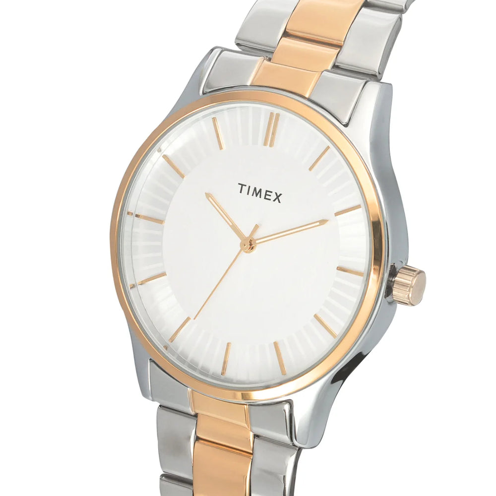 Timex 3 Hands Analog Silver Dial Men Watch - TW0TG8308 - KRISHNA WATCH COMPANY