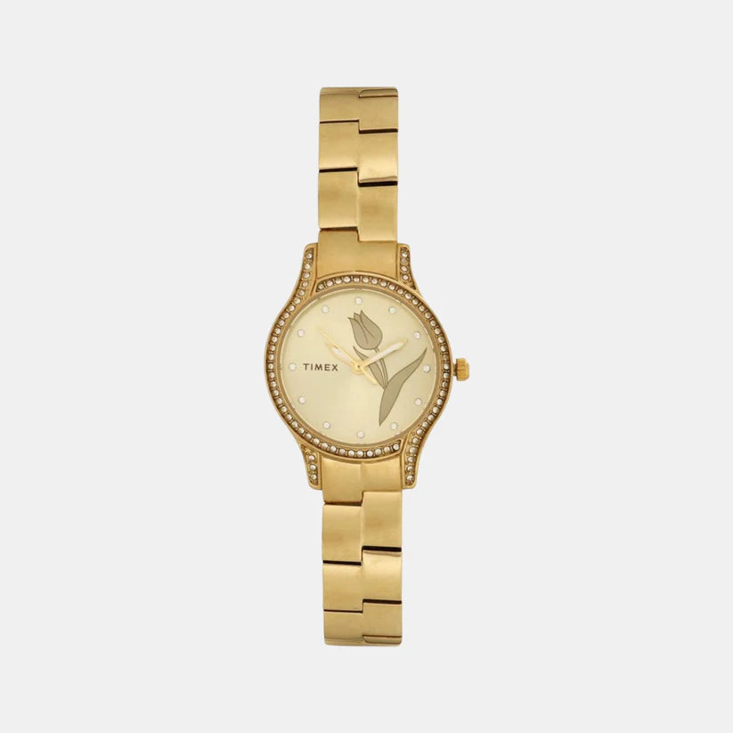 TIMEX Analog Champagne Dial Women's Watch - TW0TL9501 - KRISHNA WATCH COMPANY