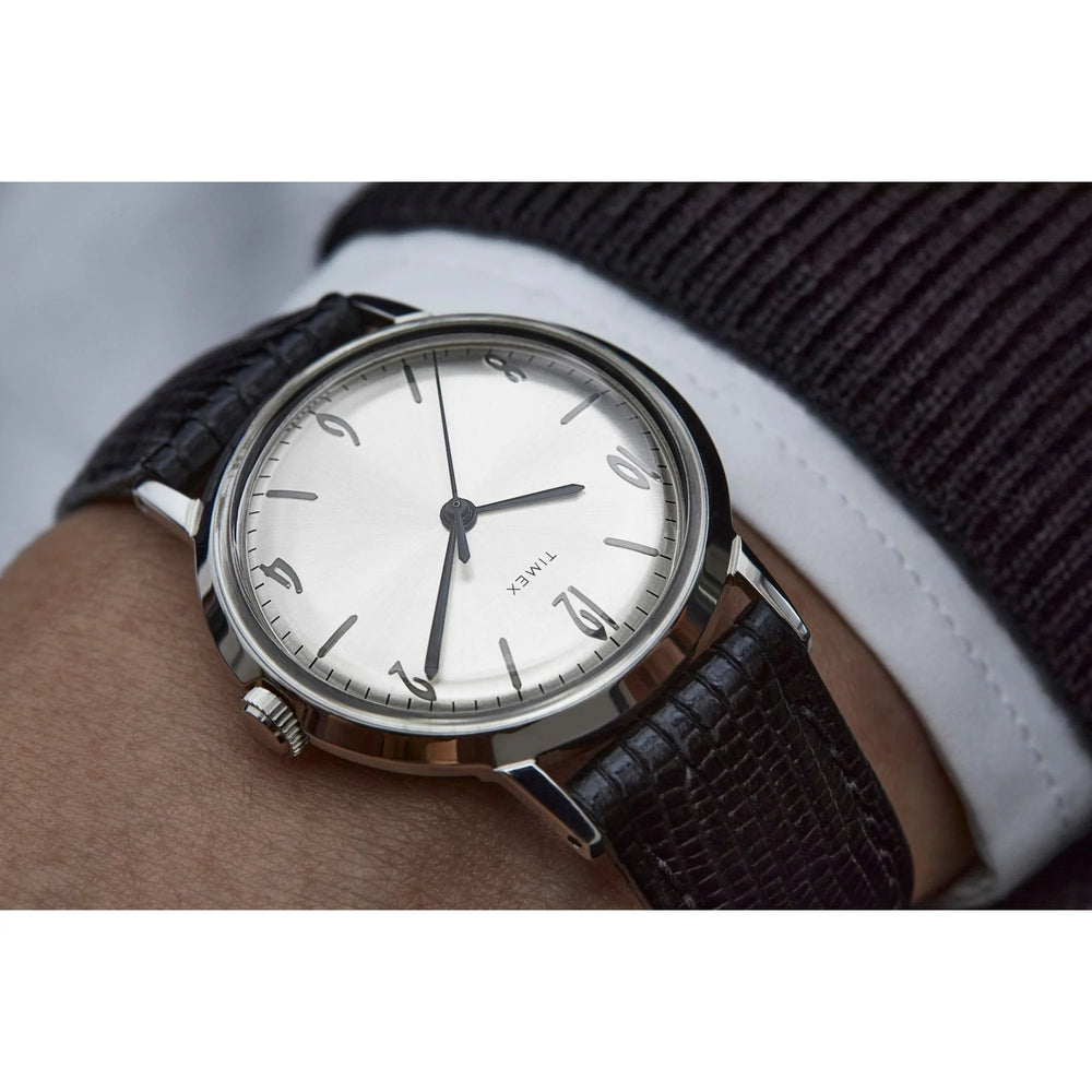 TIMEX Marlin Silver-Tone Round Dial Mechanical Automatic Men's Watch - TW2R47900U9 - KRISHNA WATCH COMPANY