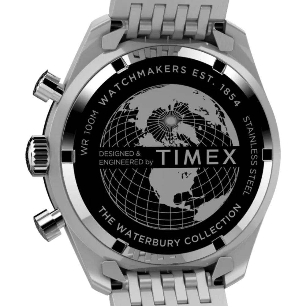 Timex Waterbury Chronograph 41mm Stainless Steel Bracelet Watch - KRISHNA WATCH COMPANY