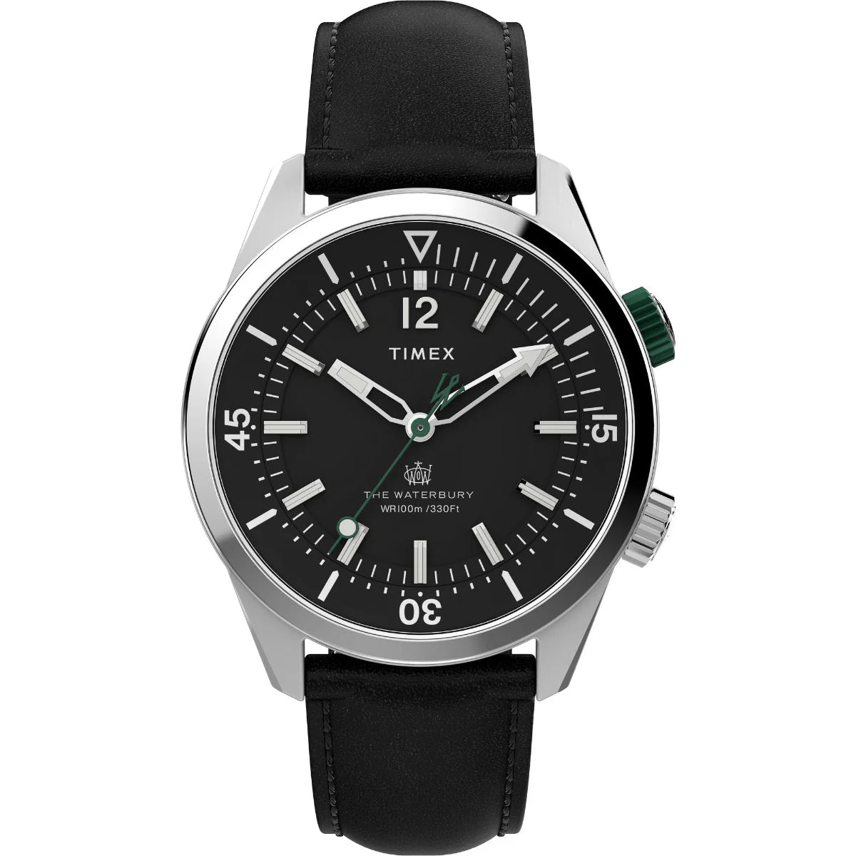 TIMEX Waterbury Dive 41mm Leather Strap Watch TW2V49800UJ - KRISHNA WATCH COMPANY