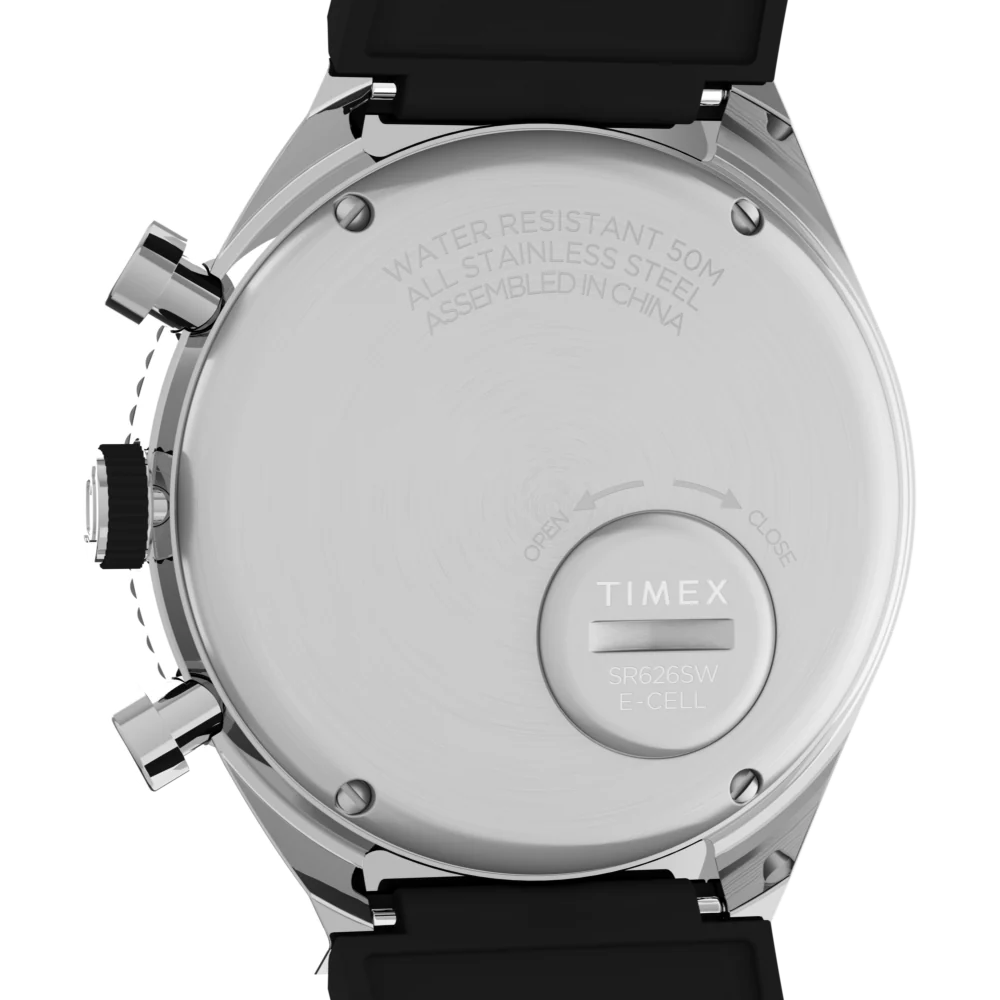 Timex Q Timex 3-Time Zone Chronograph 40mm Synthetic Rubber Strap Watch TW2V70200UJ - KRISHNA WATCH COMPANY