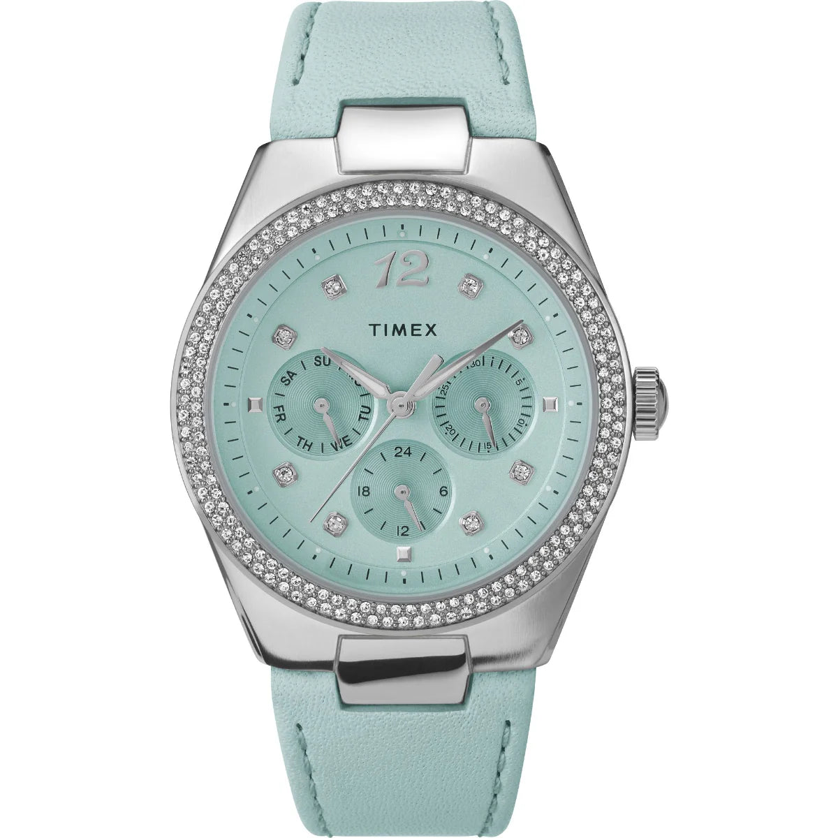 TIMEX Simone Multifunction 38mm Leather Strap Watch TW2V80400UJ - KRISHNA WATCH COMPANY