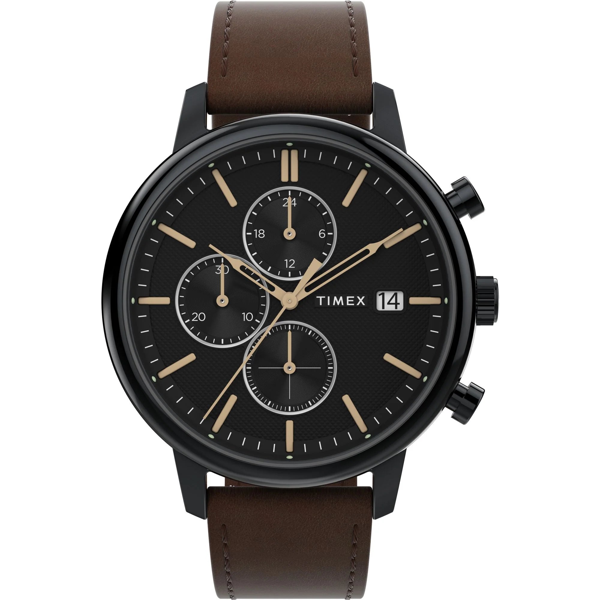 TIMEX Trend Men Black Round Analog Watch - TW2W13200UJ - KRISHNA WATCH COMPANY