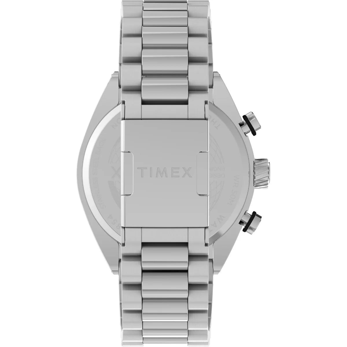 Timex Legacy Tonneau Chronograph 42mm Stainless Steel Bracelet Watch TW2W22200UJ - KRISHNA WATCH COMPANY