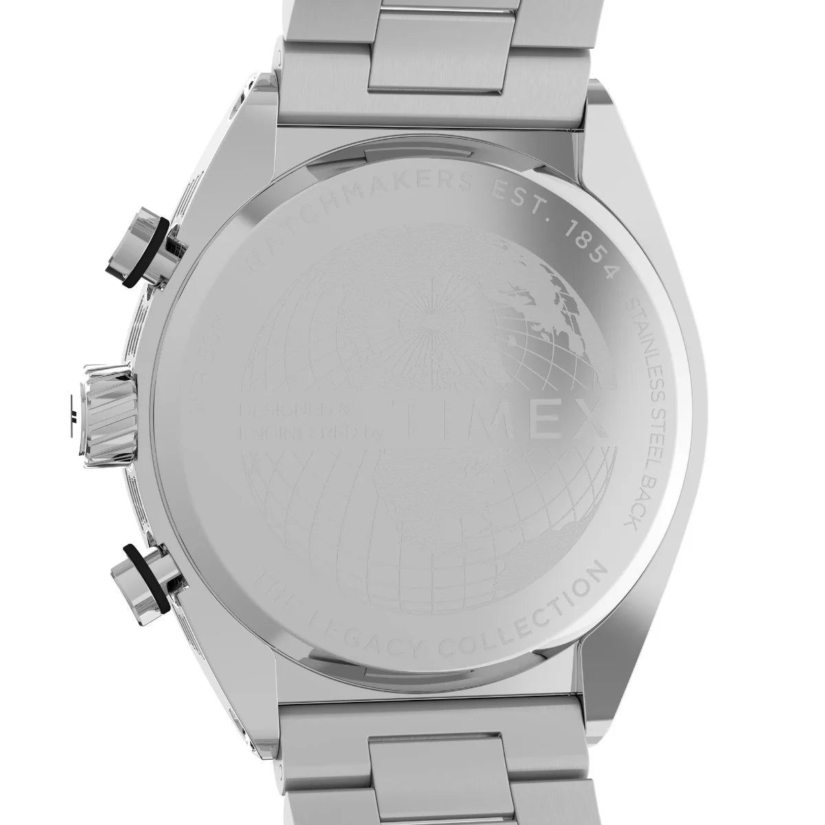 Timex Legacy Tonneau Chronograph 42mm Stainless Steel Bracelet Watch TW2W22200UJ - KRISHNA WATCH COMPANY