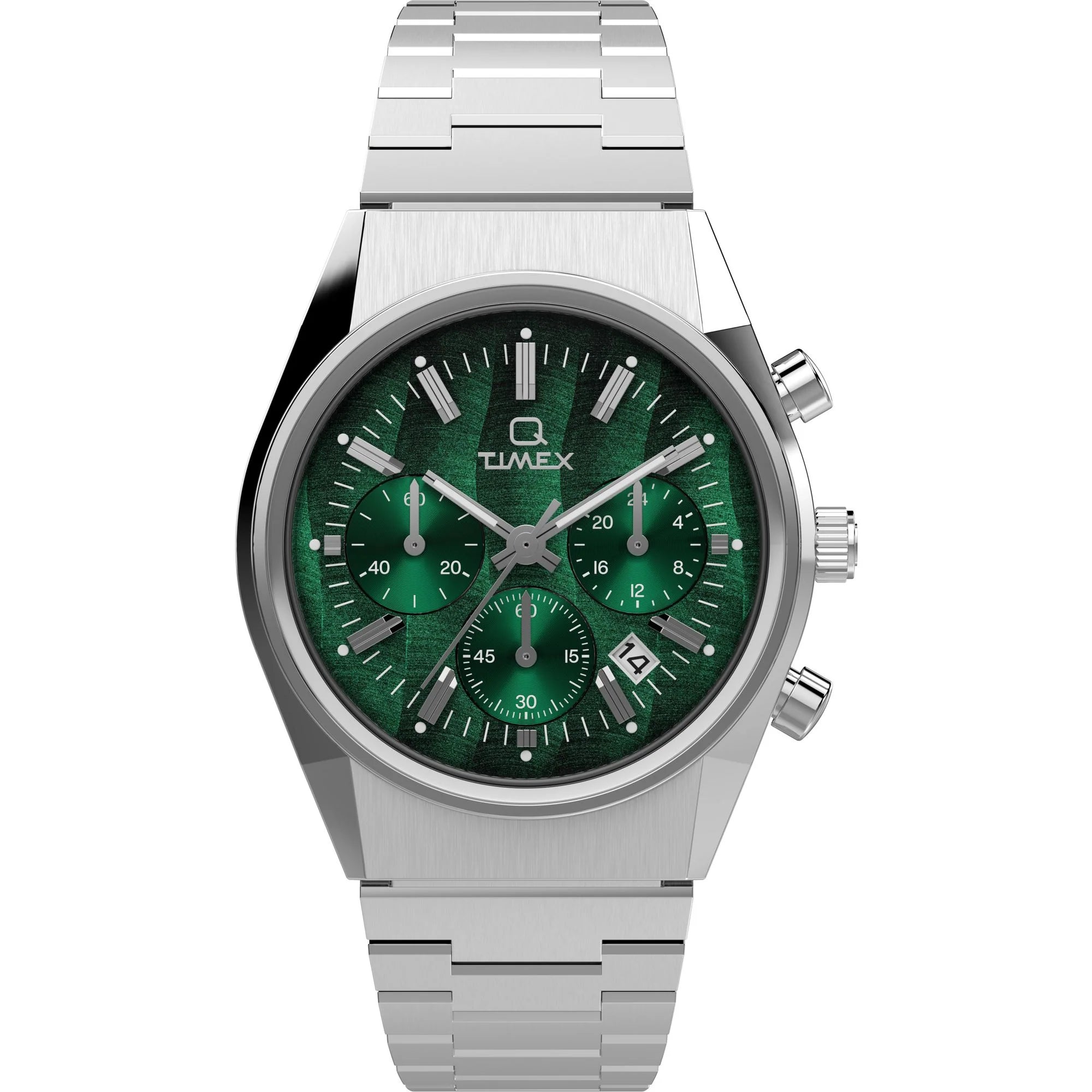 TIMEX Q TIMEX Men Green Round Dial Analog Watch - TW2W33600UJ - KRISHNA WATCH COMPANY