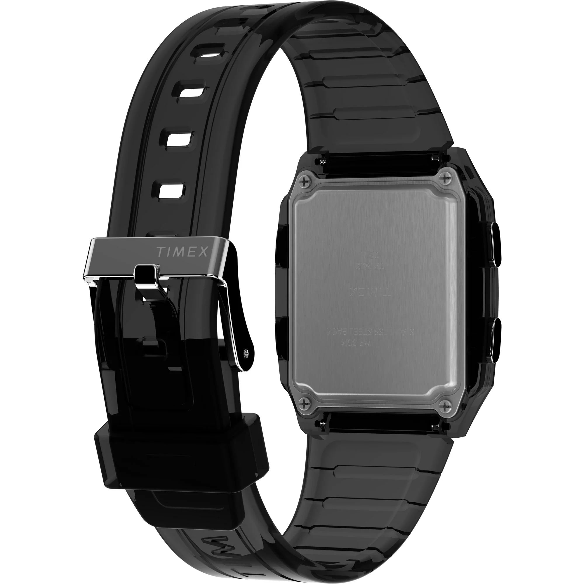 Q Timex Grey Rectangle Dial Digital Unisex Watch - TW2W45000UJ - KRISHNA WATCH COMPANY