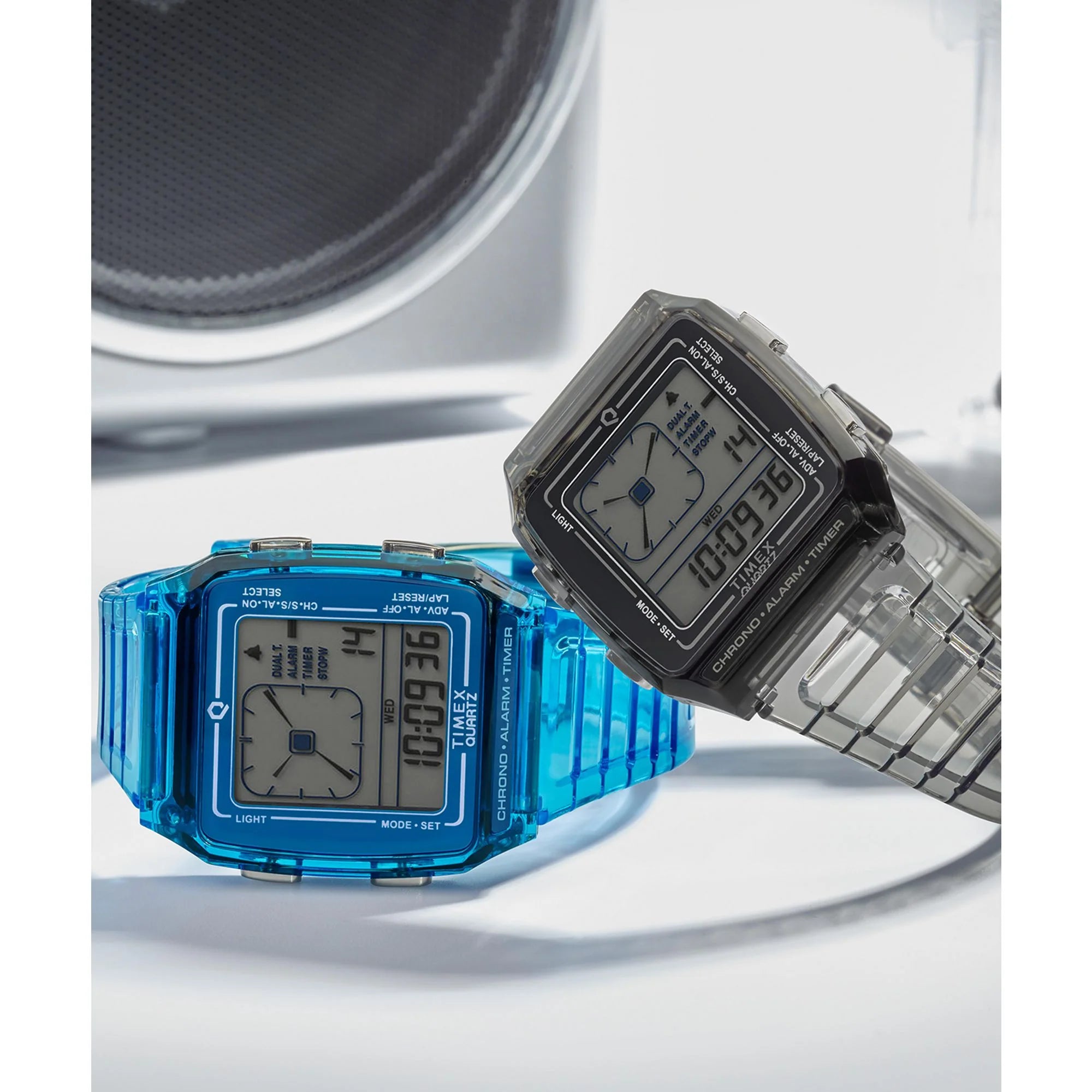Q Timex Grey Rectangle Dial Digital Unisex Watch - TW2W45000UJ - KRISHNA WATCH COMPANY