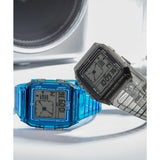 Q Timex Grey Rectangle Dial Digital Unisex Watch - TW2W45000UJ