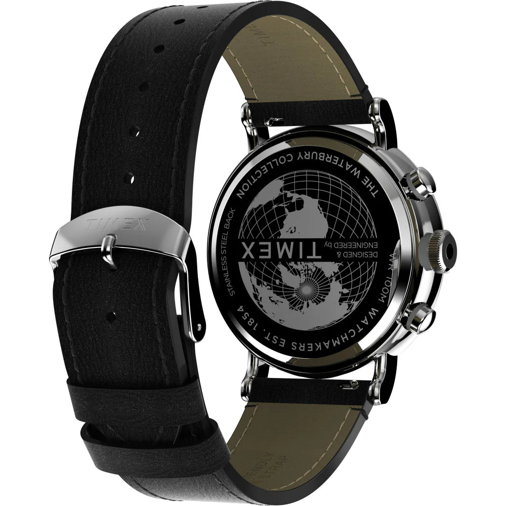 TIMEX Waterbury Standard 43mm Leather Strap Watch - TW2W47400UJ - KRISHNA WATCH COMPANY