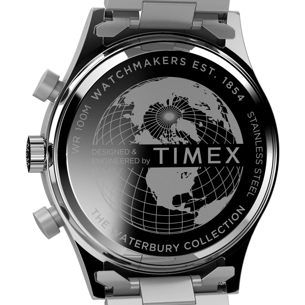 TIMEX Waterbury Traditional Fly Back Chronograph 43mm Stainless Steel Bracelet Watch TW2W47800UJ - KRISHNA WATCH COMPANY