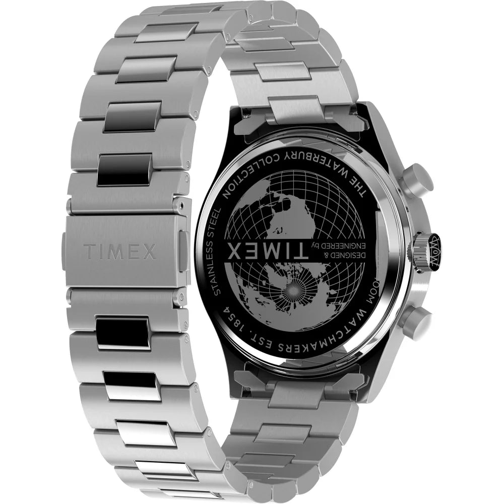 TIMEX Waterbury Traditional Fly Back Chronograph 43mm Stainless Steel Bracelet Watch TW2W47800UJ - KRISHNA WATCH COMPANY