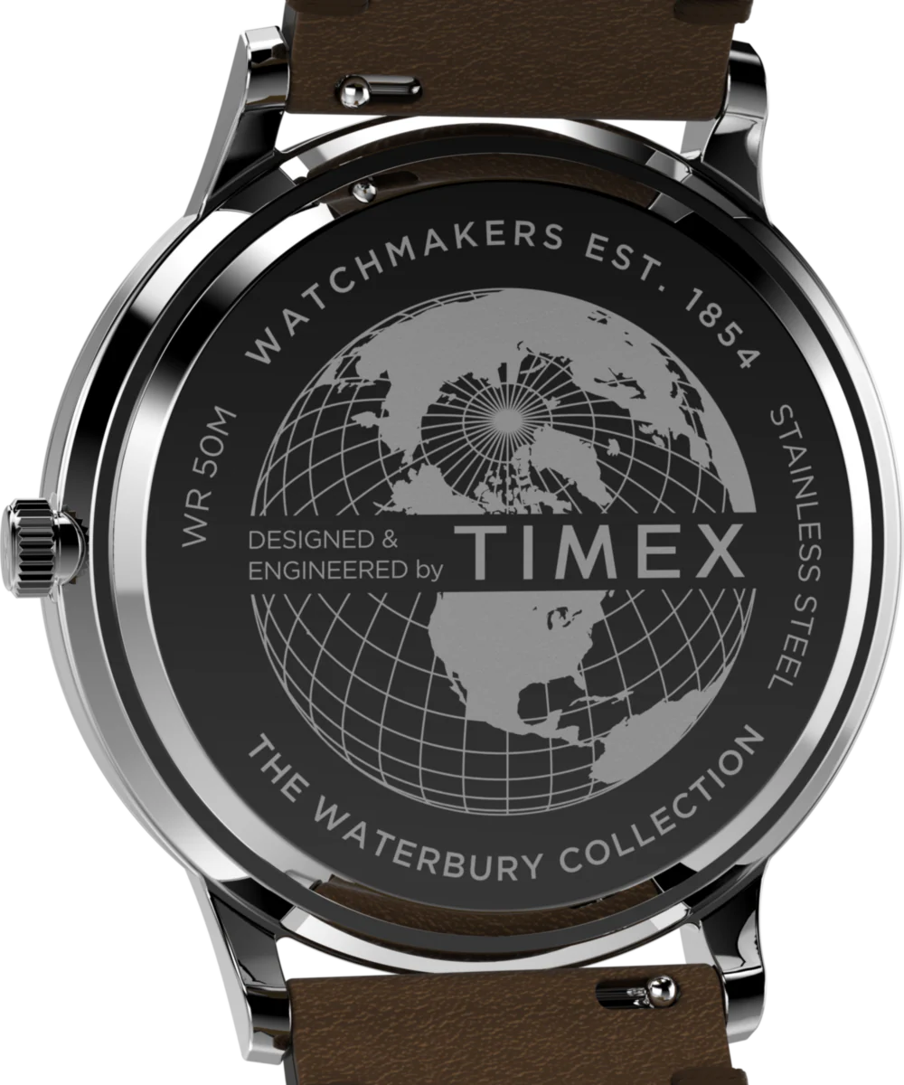 TIMEX Waterbury Classic 40mm Leather Strap Watch TW2W50600UJ - KRISHNA WATCH COMPANY