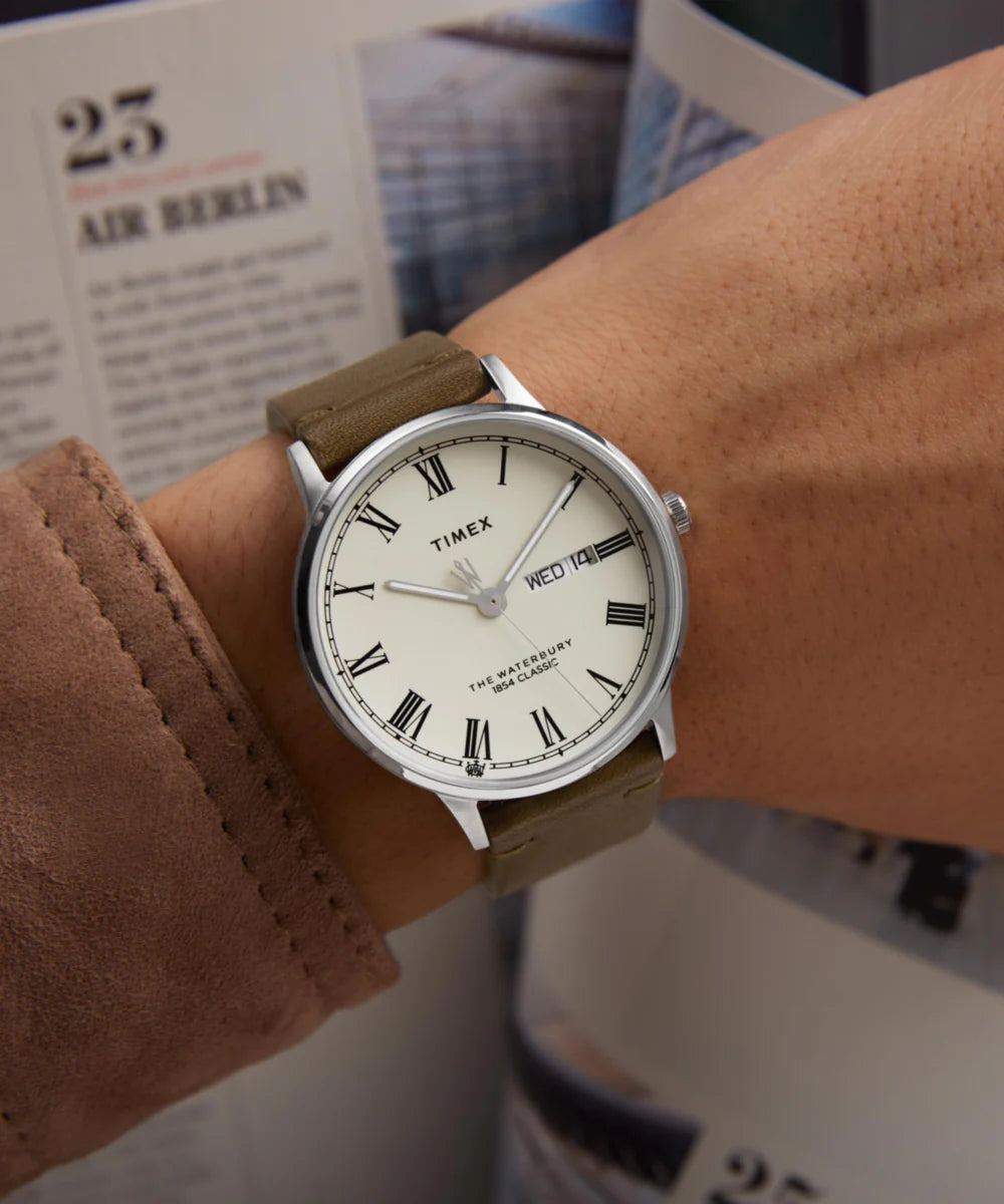 TIMEX Waterbury Classic 40mm Leather Strap Watch TW2W50600UJ - KRISHNA WATCH COMPANY