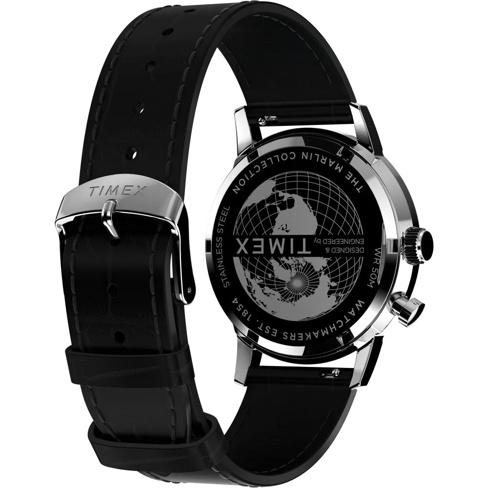 TIMEX Leather Marlin Men Blue Round Dial Analog Watch - Tw2W51200Uj - KRISHNA WATCH COMPANY