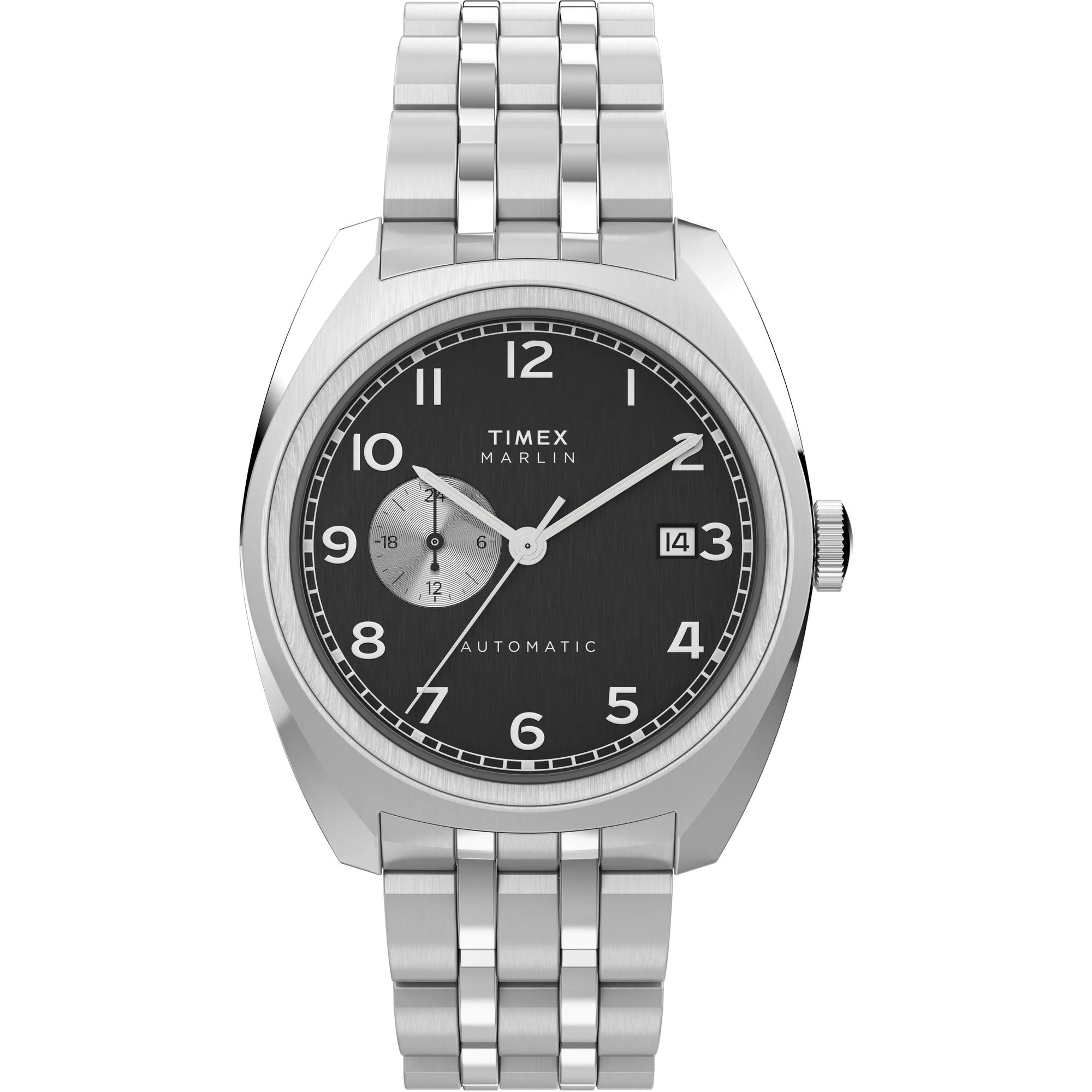 TIMEX Marlin Men Black Tonneau Dial Automatic Analog Watch - TW2W58800UJ - KRISHNA WATCH COMPANY