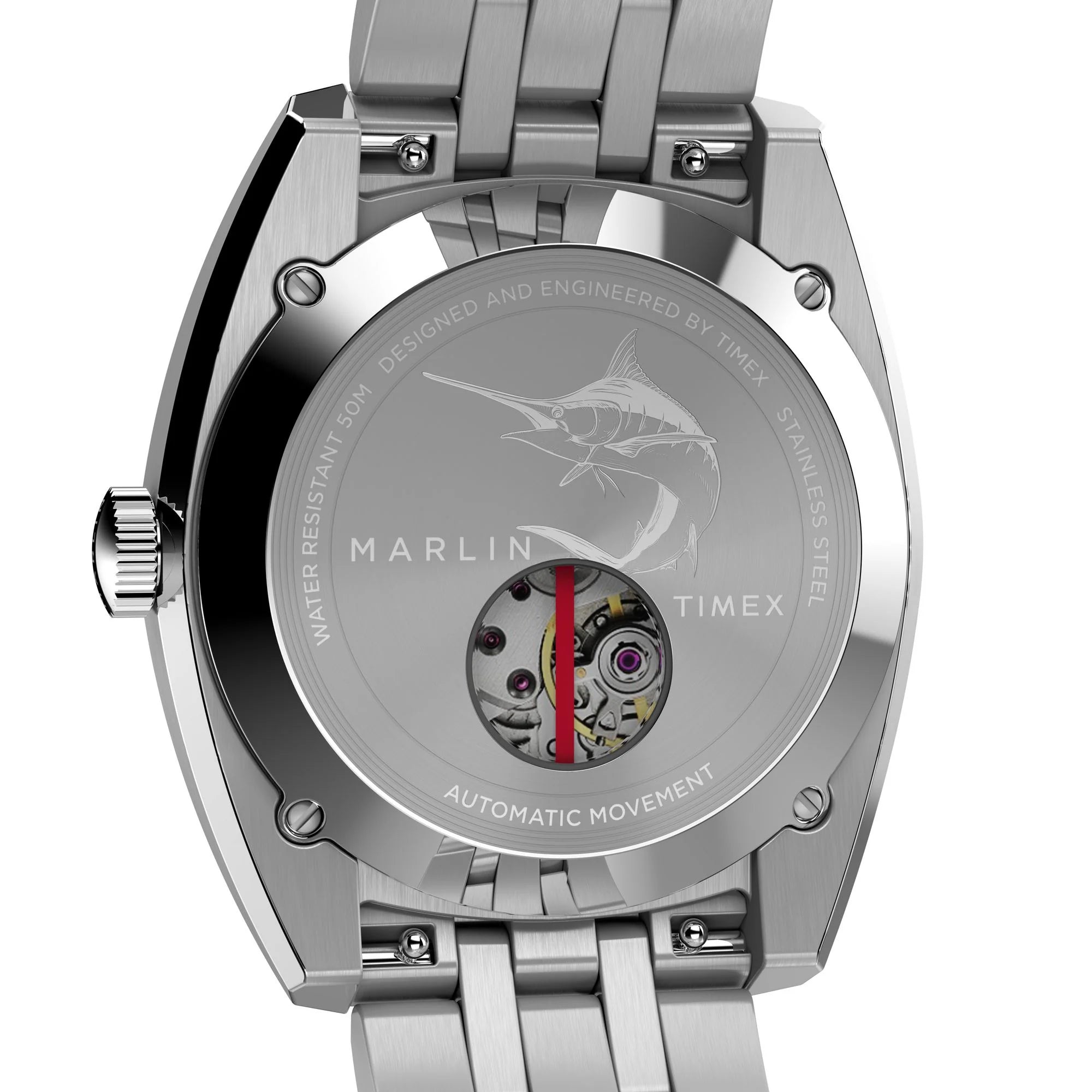 TIMEX Marlin Men Black Tonneau Dial Automatic Analog Watch - TW2W58800UJ - KRISHNA WATCH COMPANY