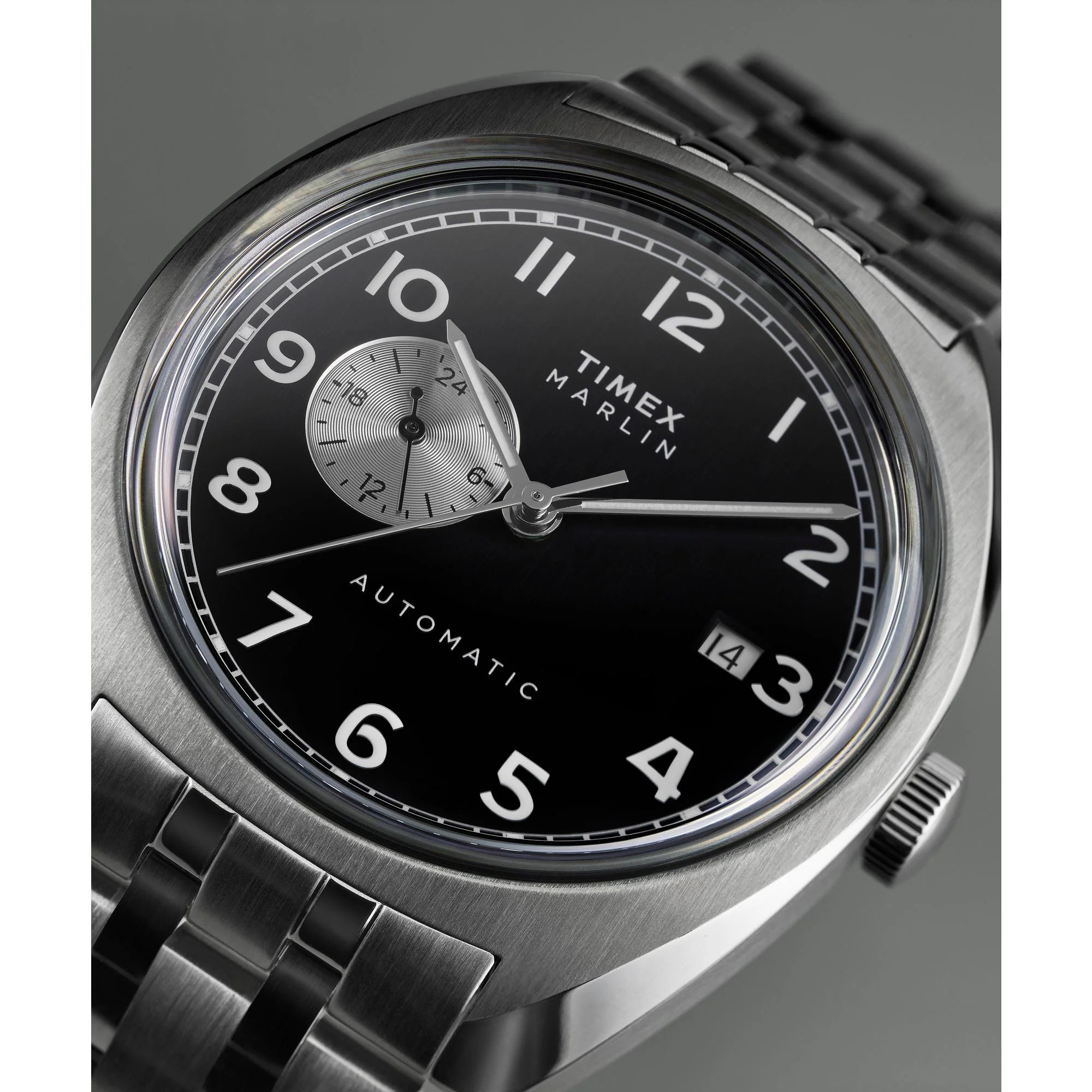 TIMEX Marlin Men Black Tonneau Dial Automatic Analog Watch - TW2W58800UJ - KRISHNA WATCH COMPANY