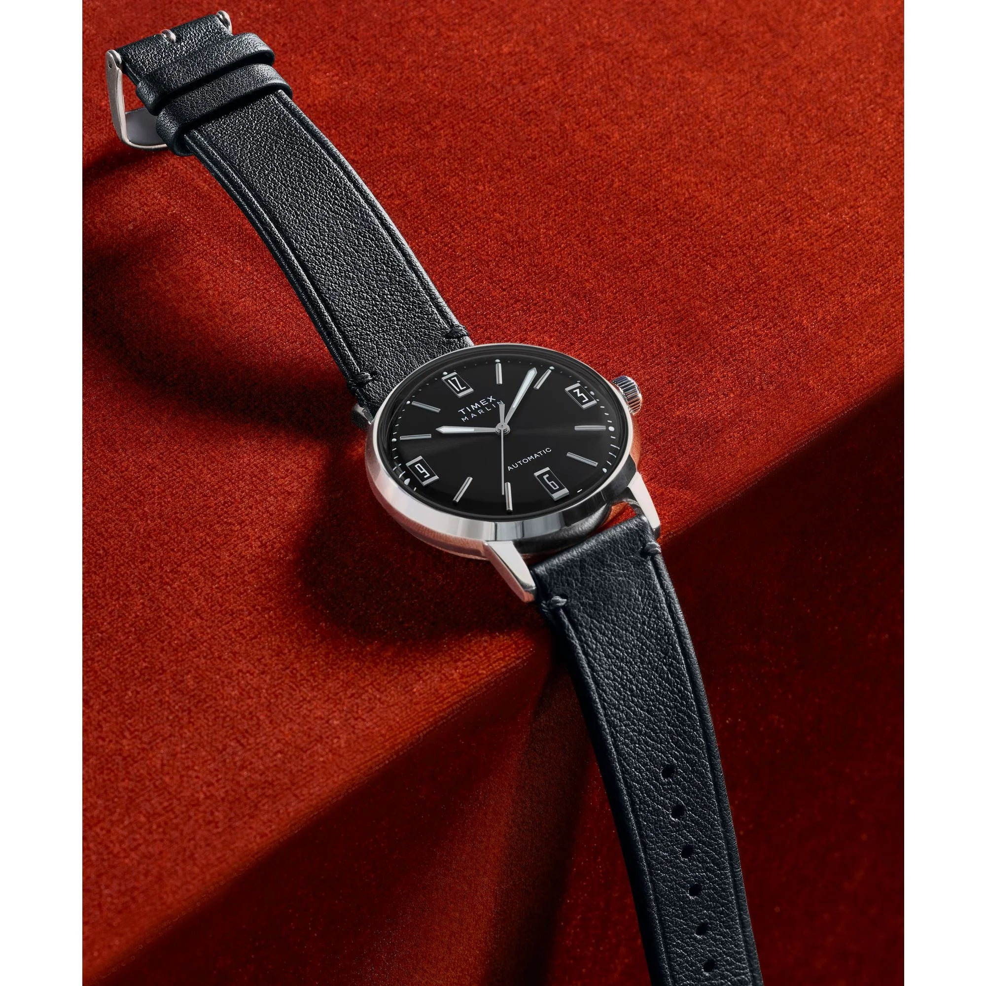 TIMEX Marlin Men Black Round Dial Automatic Analog Watch - TW2W59700UJ - KRISHNA WATCH COMPANY