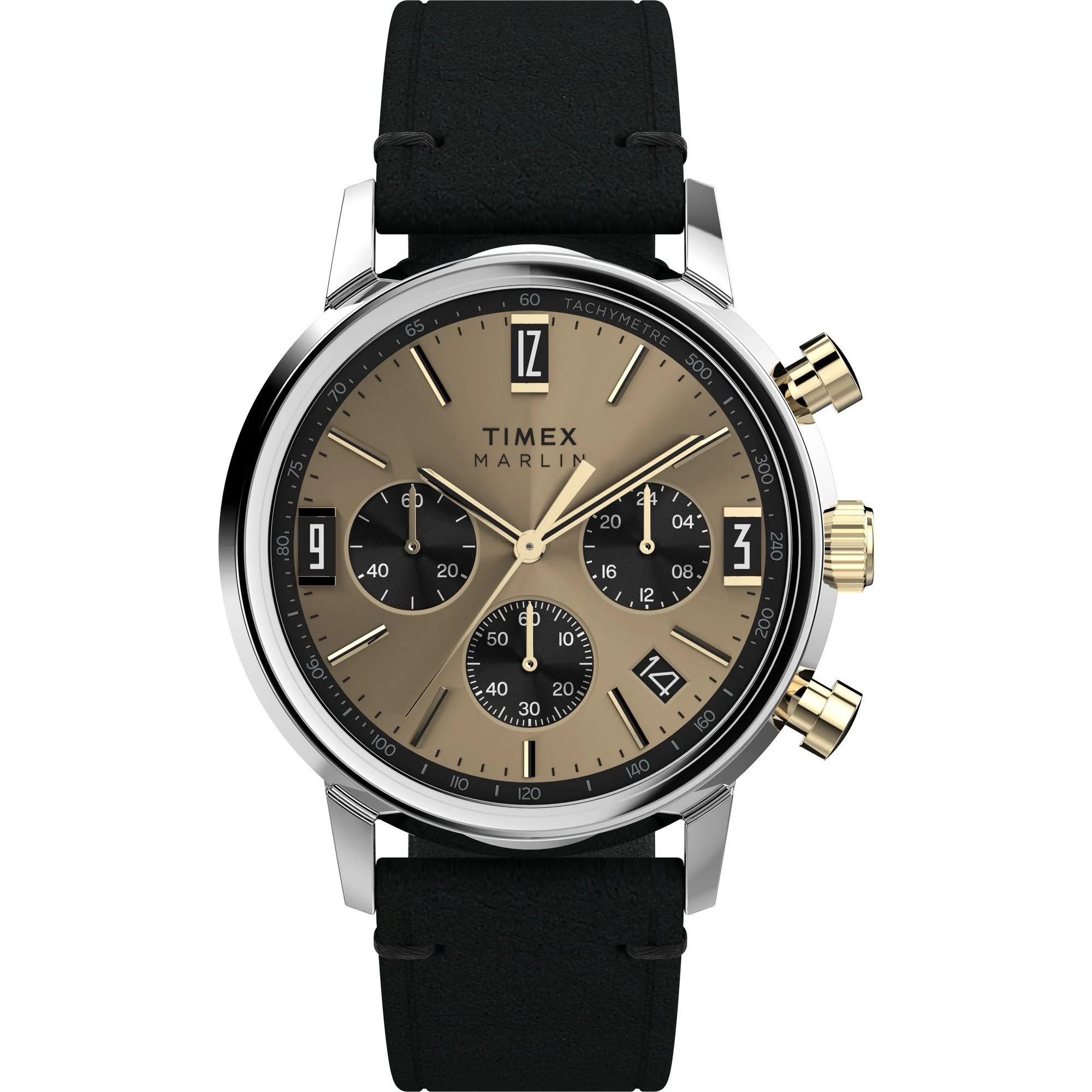 TIMEX Marlin PANDA Men Champagne Round Dial Analog Watch - TW2W60300UJ - KRISHNA WATCH COMPANY