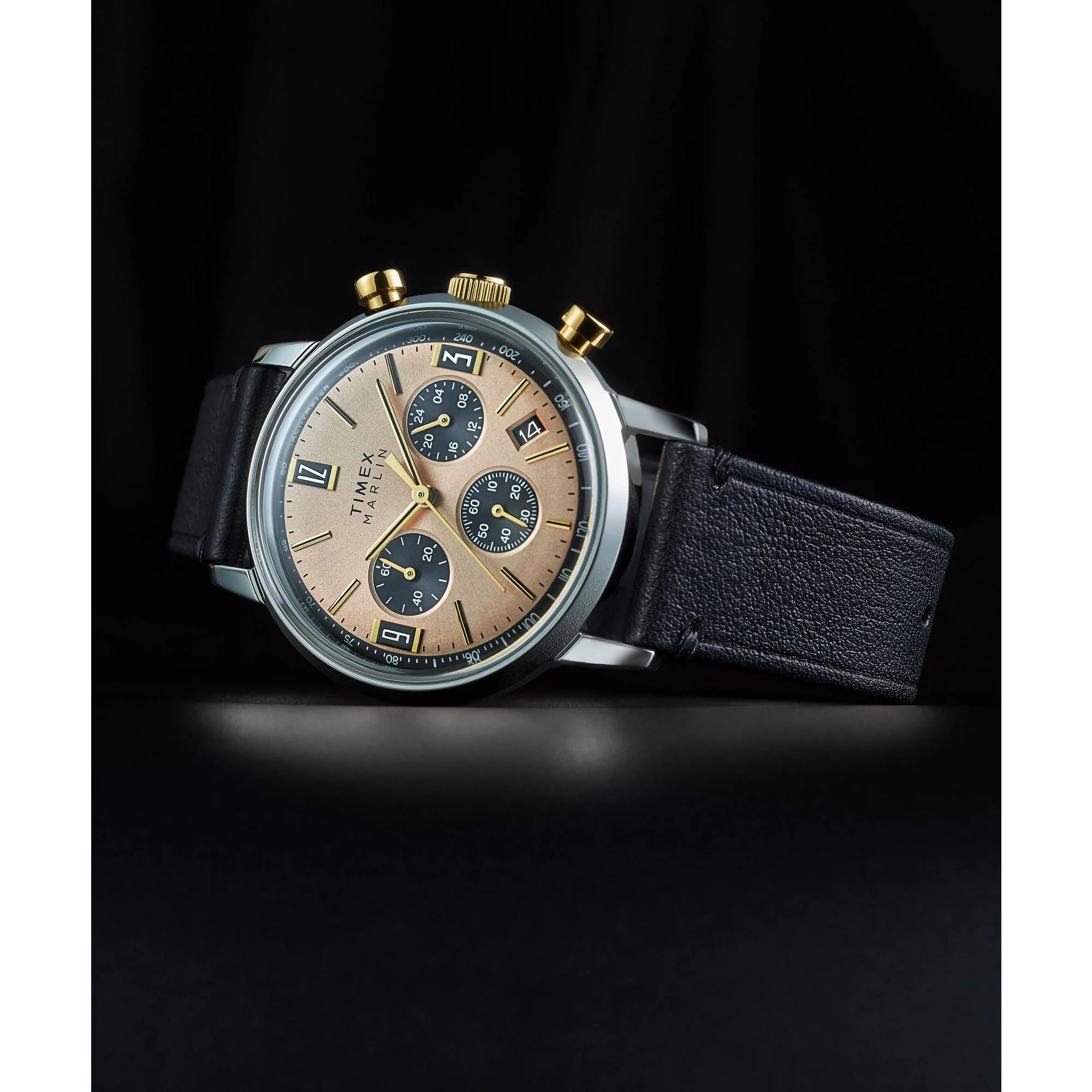 TIMEX Marlin PANDA Men Champagne Round Dial Analog Watch - TW2W60300UJ - KRISHNA WATCH COMPANY
