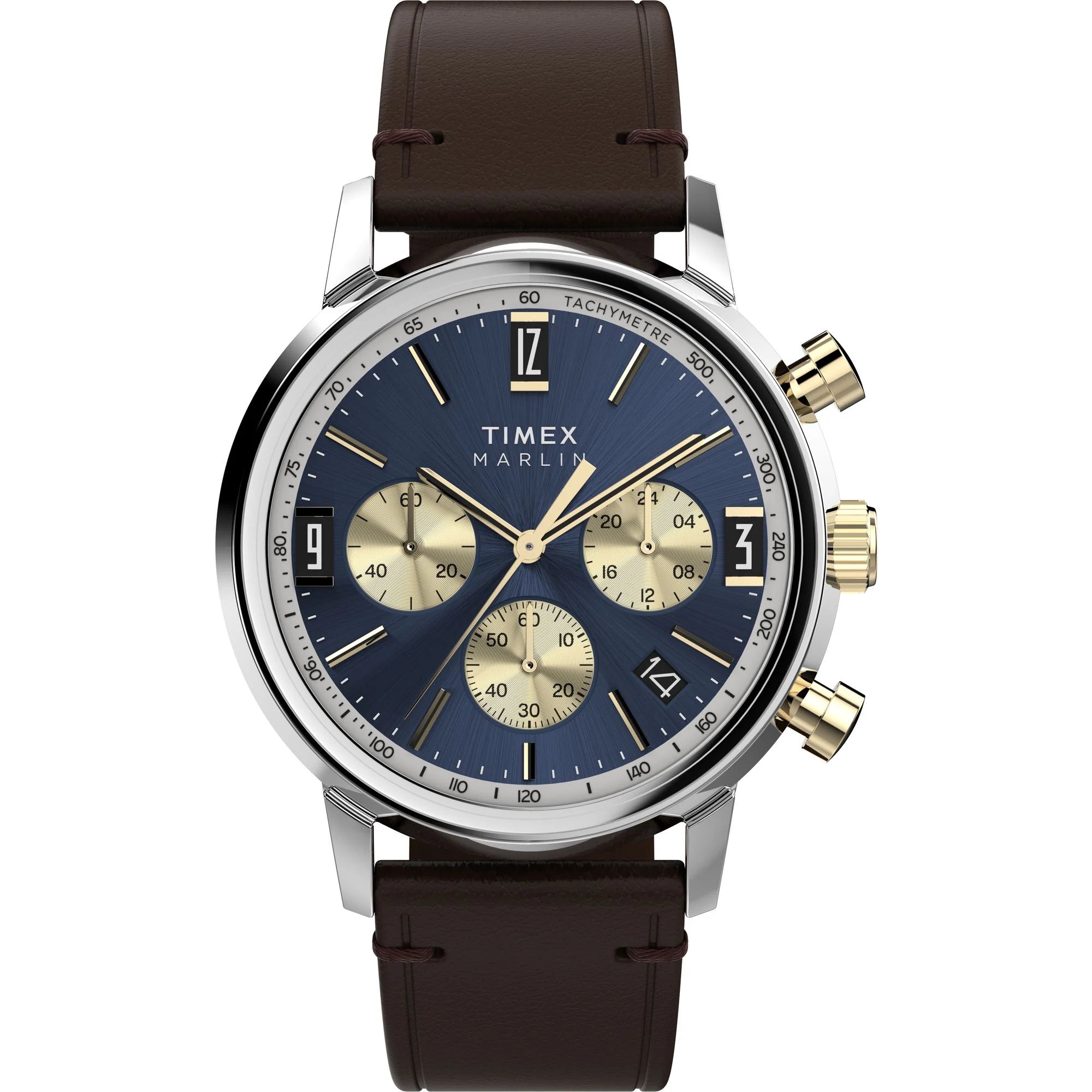 TIMEX Marlin PANDA Men Blue Round Dial Analog Watch - TW2W60400UJ - KRISHNA WATCH COMPANY