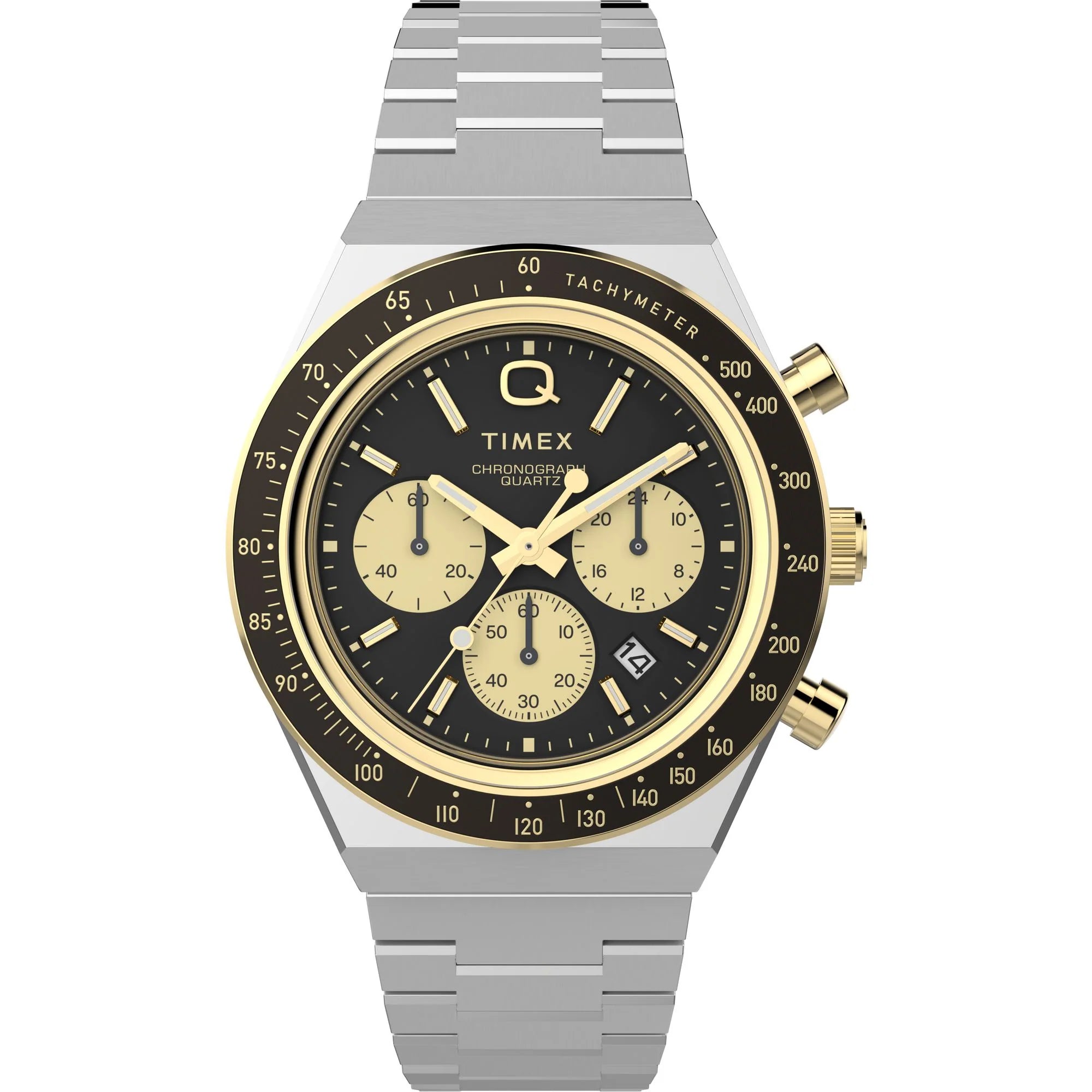 TIMEX Q Men Black Round Dial Analog Watch - TW2W64200UJ - KRISHNA WATCH COMPANY