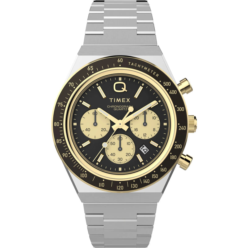 TIMEX Q Men Black Round Dial Analog Watch - TW2W64200UJ - KRISHNA WATCH COMPANY