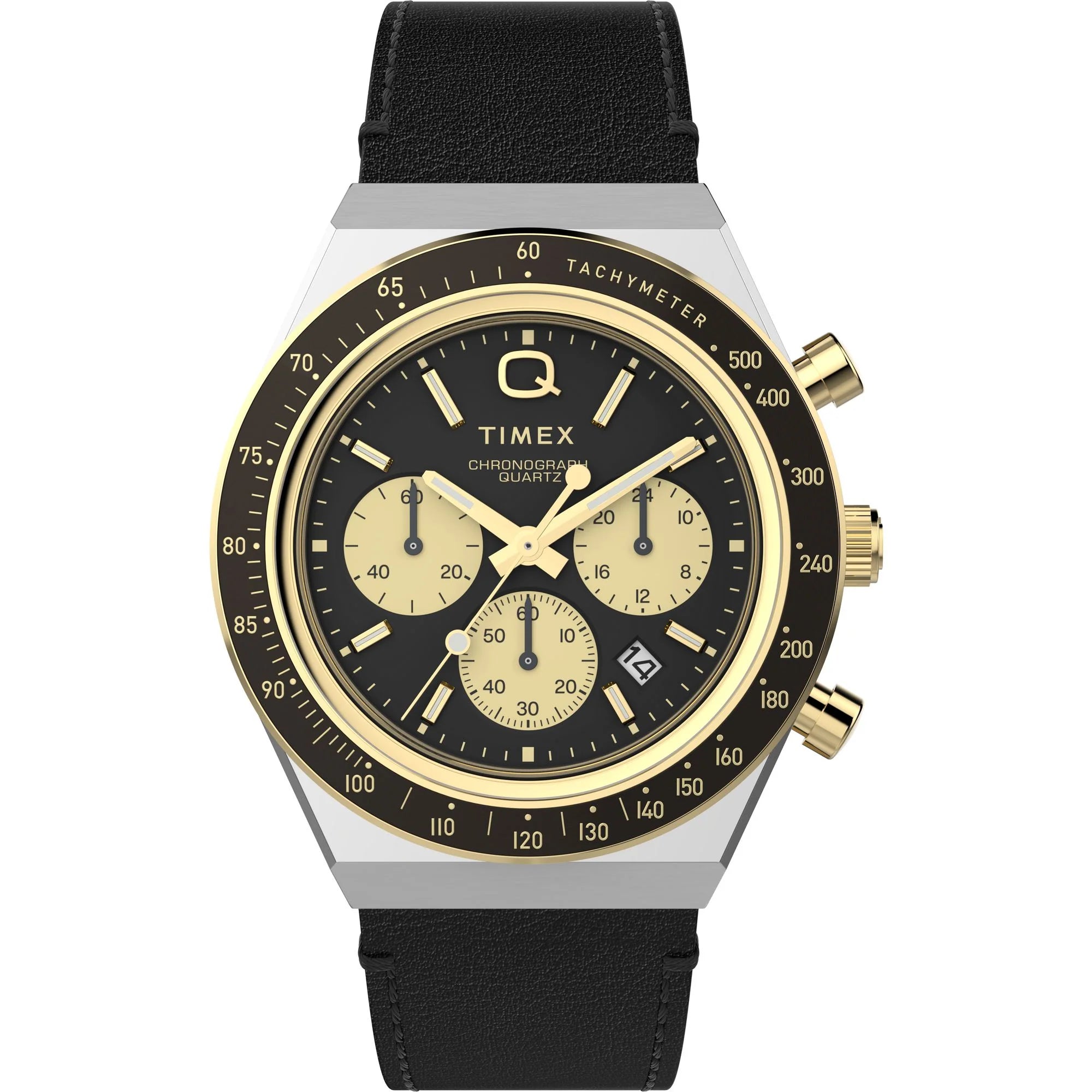 TIMEX Q TIMEX Men Black Round Dial Analog Watch - TW2W64300UJ - KRISHNA WATCH COMPANY