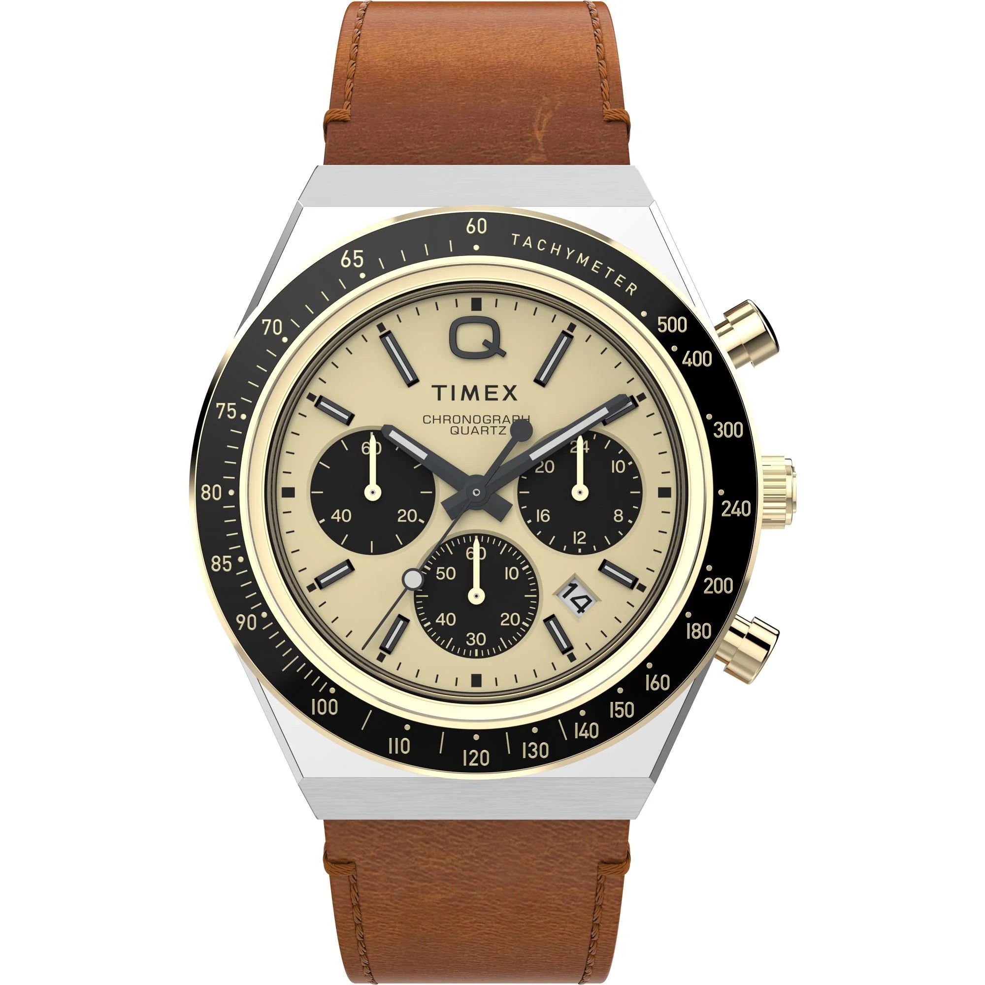 TIMEX Q TIMEX Men Gold-Tone Round Dial Analog Watch - TW2W64400UJ - KRISHNA WATCH COMPANY