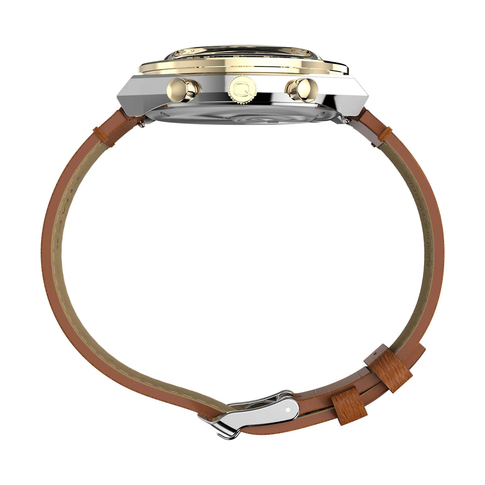 TIMEX Q TIMEX Men Gold-Tone Round Dial Analog Watch - TW2W64400UJ - KRISHNA WATCH COMPANY