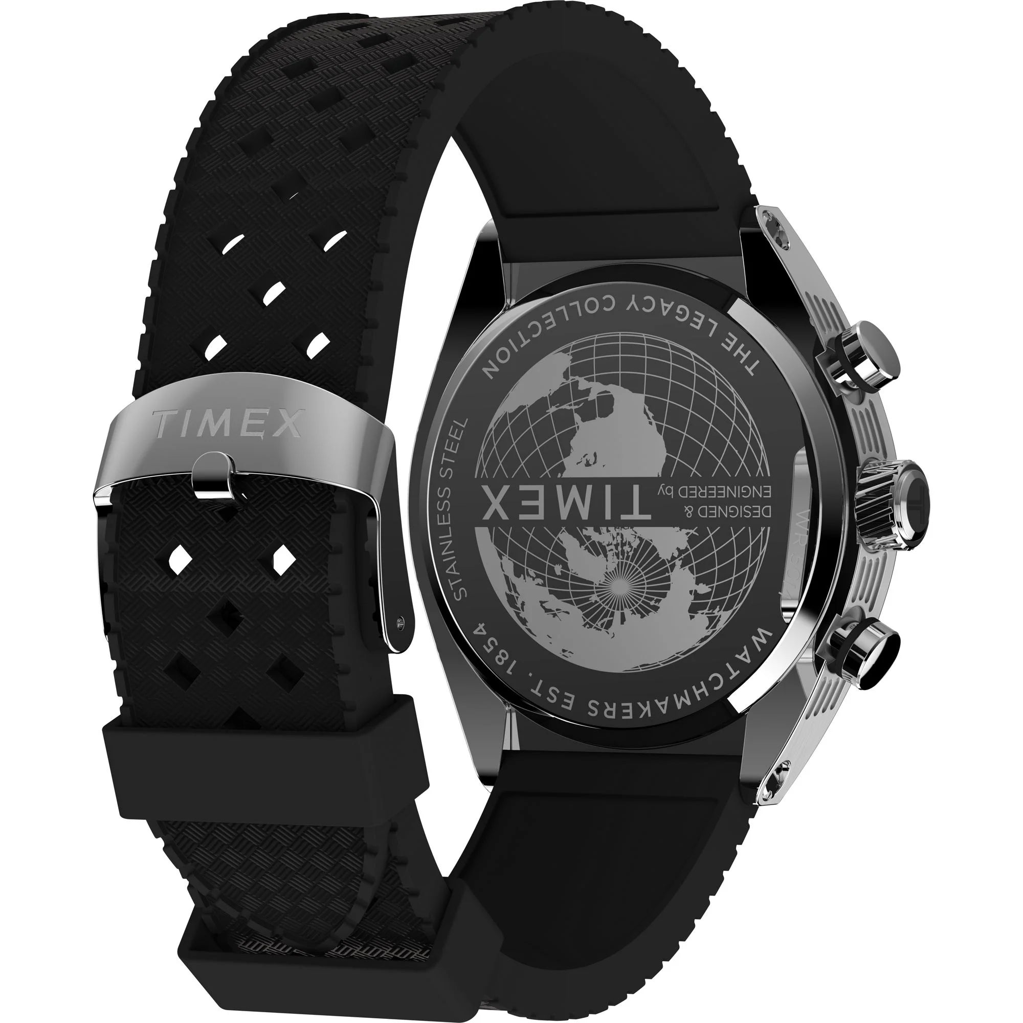 TIMEX Trend Men Black Tonneau Dial Analog Watch - TW2W64500UJ - KRISHNA WATCH COMPANY