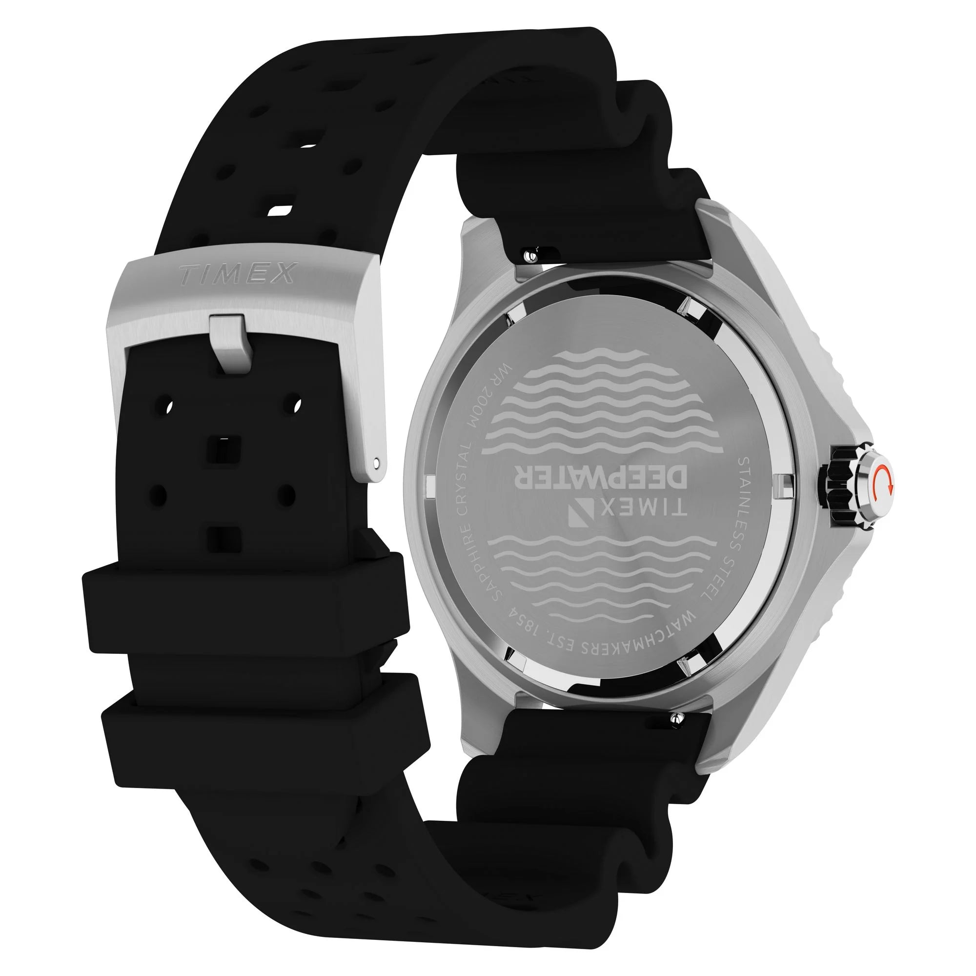 TIMEX Deep Water Black Round Dial Analog Men's Watch - TW2W81600UJ - KRISHNA WATCH COMPANY
