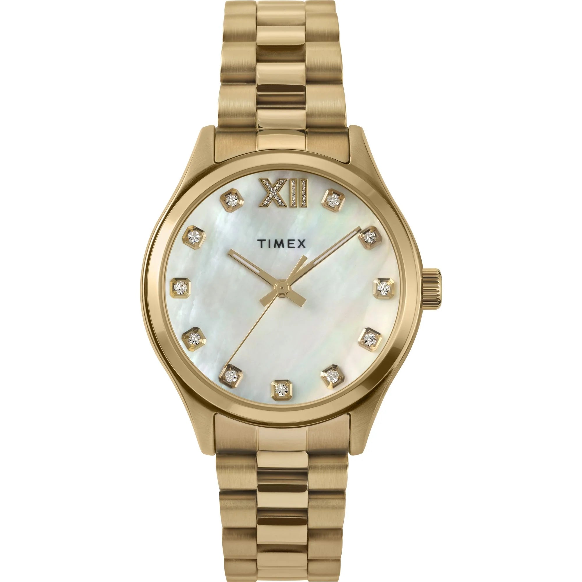 TIMEX Trend Women Mother of Pearl White Round Dial Analog Watch - TW2W85400UJ - KRISHNA WATCH COMPANY