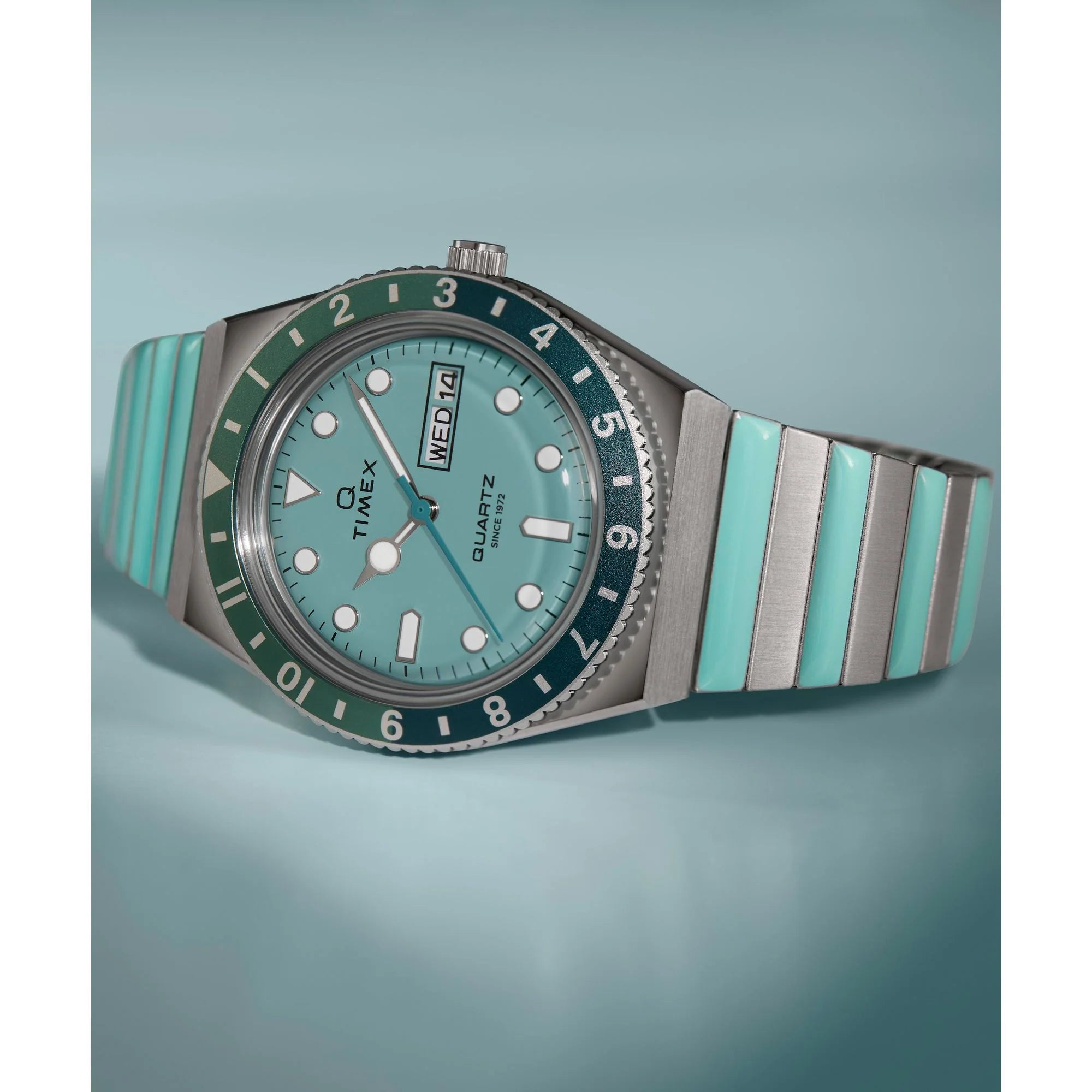 Q Timex Blue Round Dial Analog Women's Watch - TW2W87800UJ - KRISHNA WATCH COMPANY