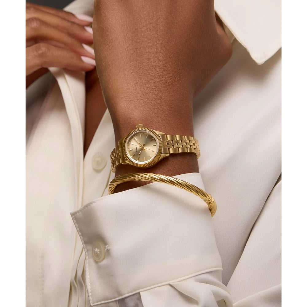 TIMEX Trend Gold-Tone Round Dial Analog Women's Watch - TW2W91000UJ - KRISHNA WATCH COMPANY