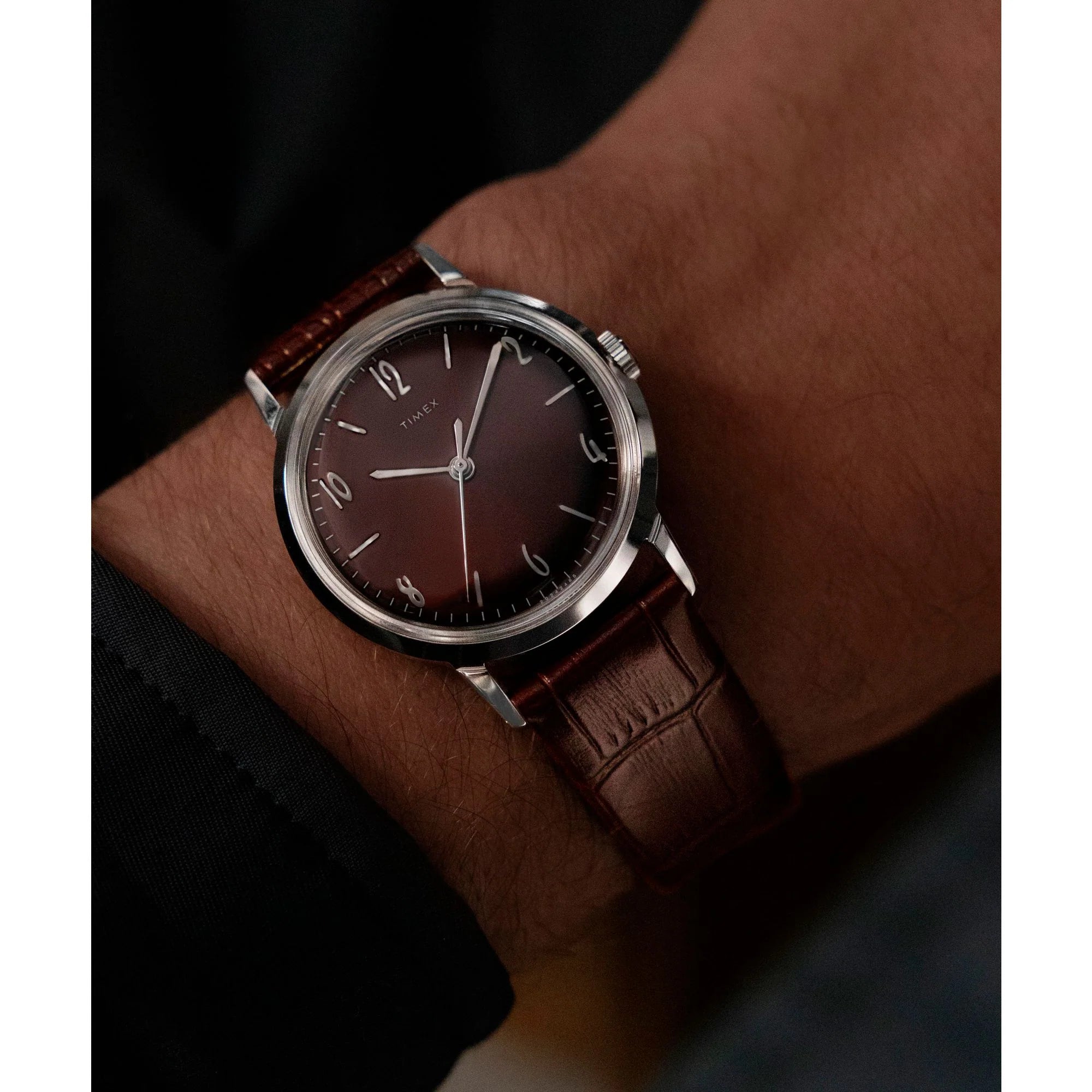 TIMEX Marlin Brown Round Dial Mechanical Automatic Men's Watch - TW2W93300UJ - KRISHNA WATCH COMPANY