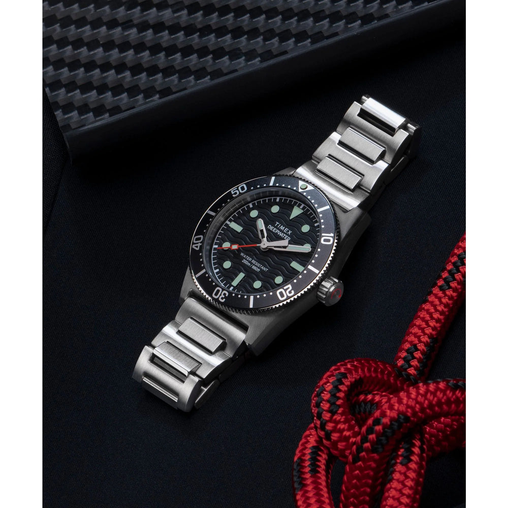 TIMEX Deep Water Men Black Round Dial Analog Watch - TW2W95200UJ - KRISHNA WATCH COMPANY