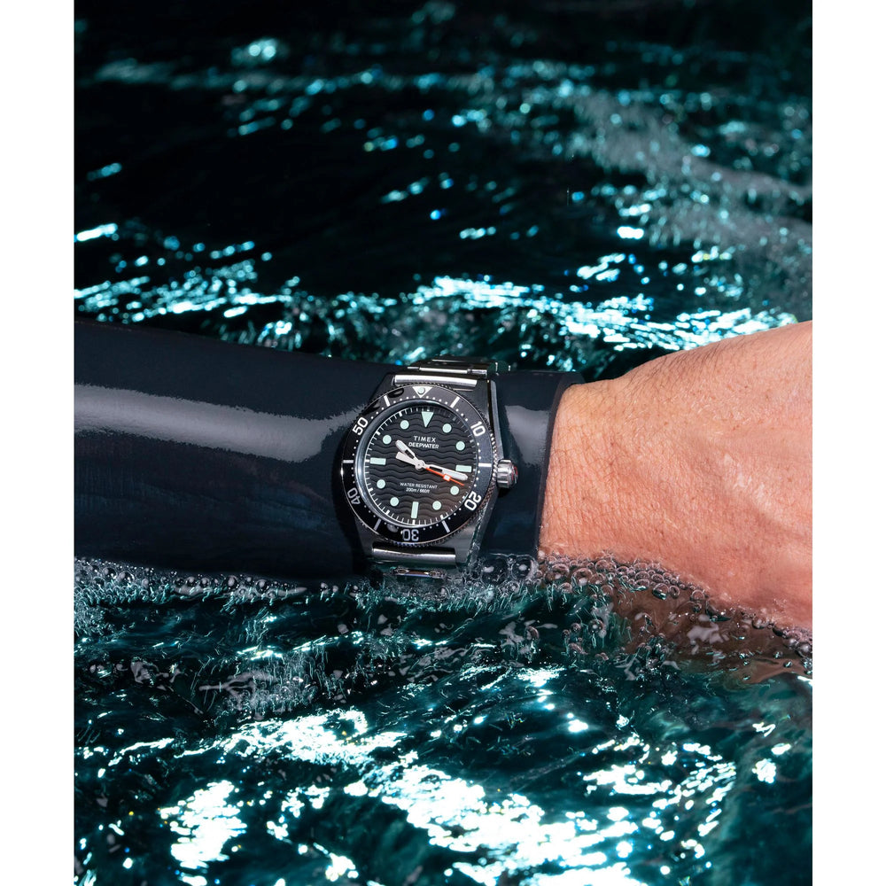 TIMEX Deep Water Men Black Round Dial Analog Watch - TW2W95200UJ - KRISHNA WATCH COMPANY