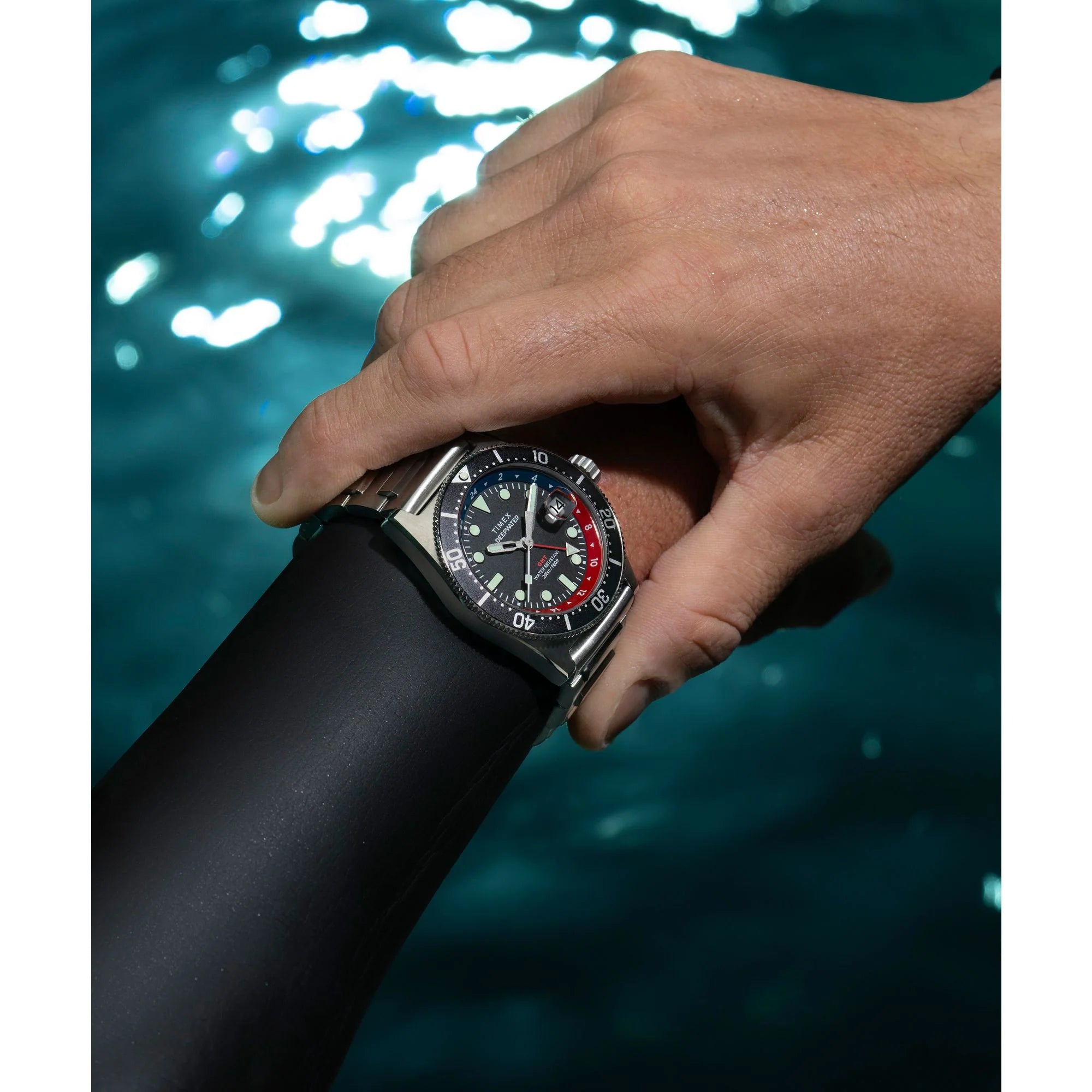 TIMEX Deep Water Men Black Round Dial Analog Watch - TW2W95300UJ - KRISHNA WATCH COMPANY