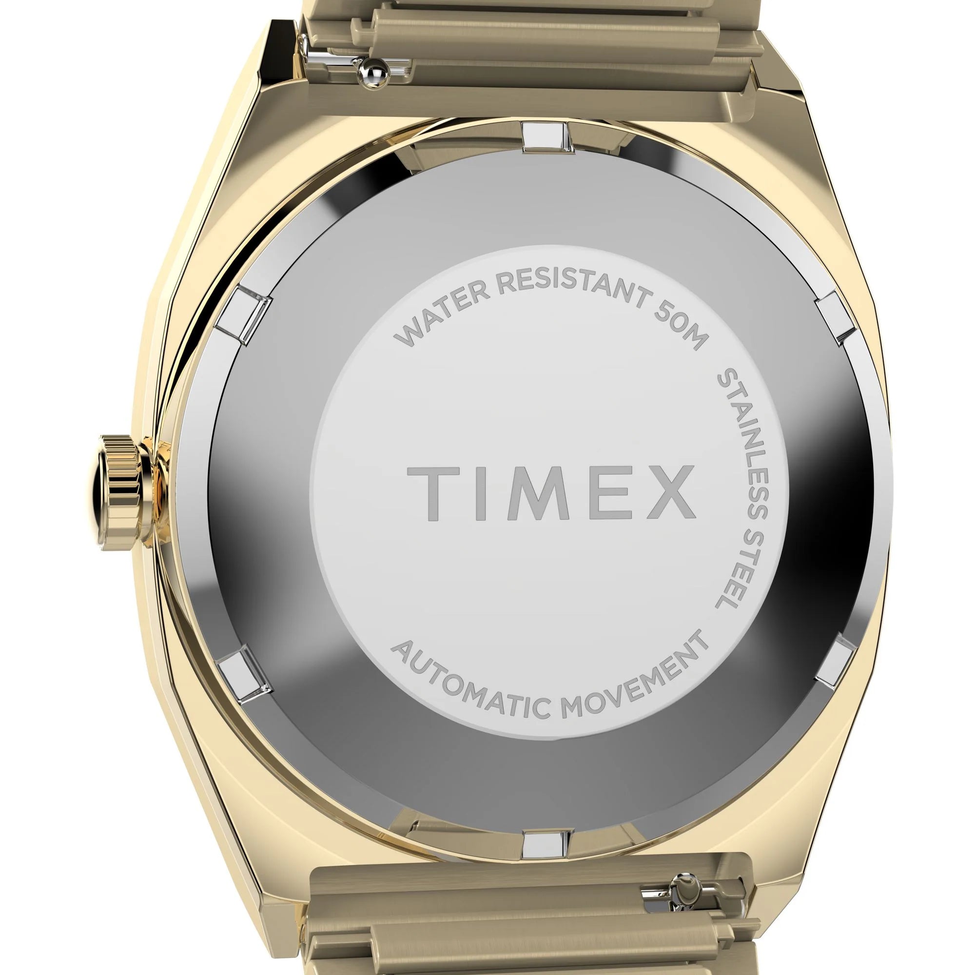 Timex Q E Line reissue Men Champagne Rectangle Dial Automatic Analog Watch - TW2Y07200UJ - KRISHNA WATCH COMPANY