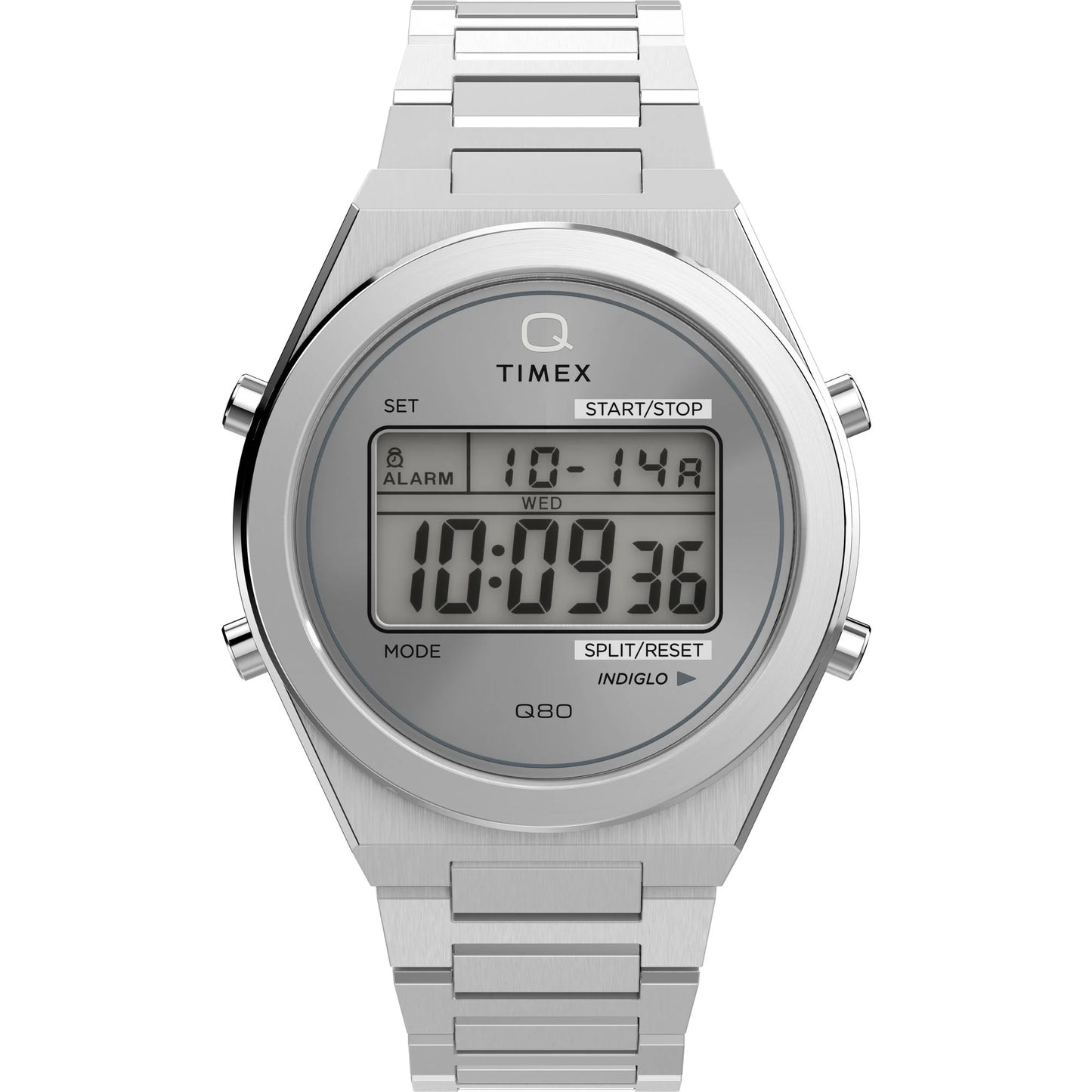 Timex Q Grey Round Dial Digital Men's Watch - TW2Y09800UJ