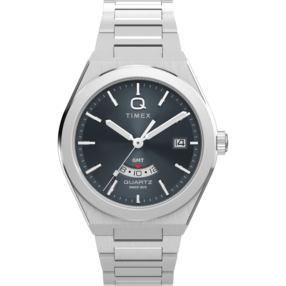 Timex Q Black Round Dial Analog Men's Watch - TW2Y12100UJ - KRISHNA WATCH COMPANY