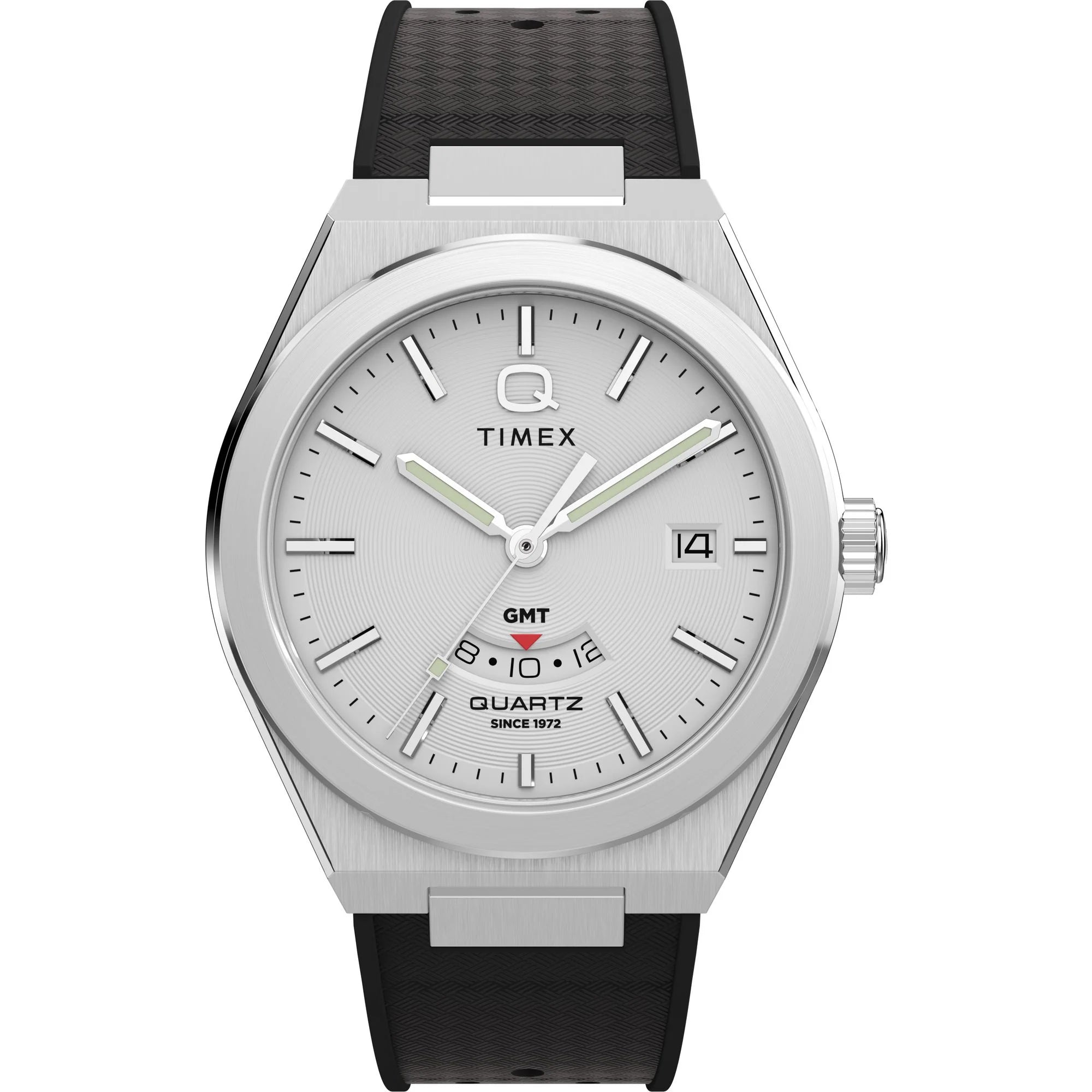 Q Timex Silver-Tone Round Dial Analog Men's Watch - TW2Y12200UJ - KRISHNA WATCH COMPANY