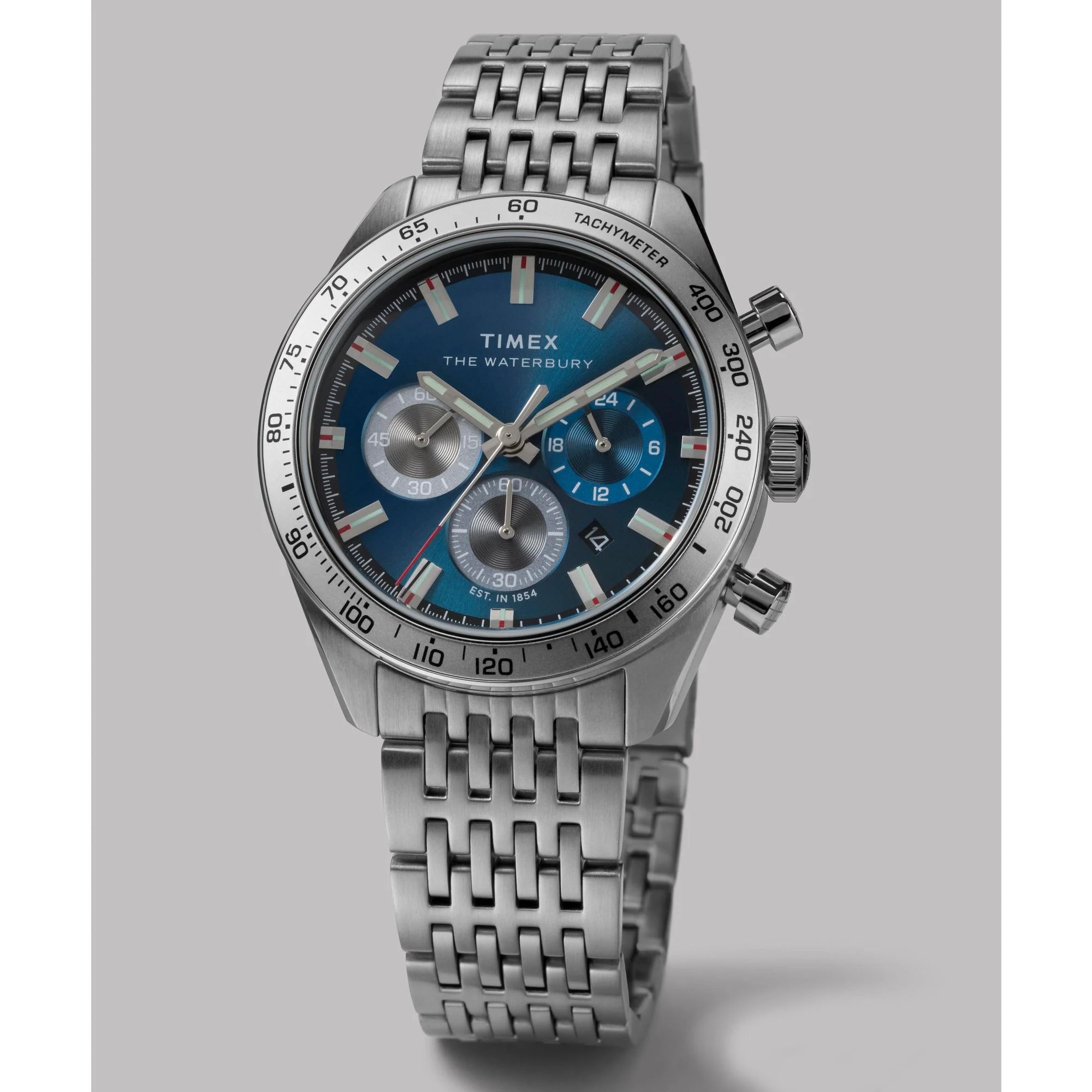 TIMEX Waterbury Blue Round Dial Analog Men's Watch - TW2Y18500UJ - KRISHNA WATCH COMPANY
