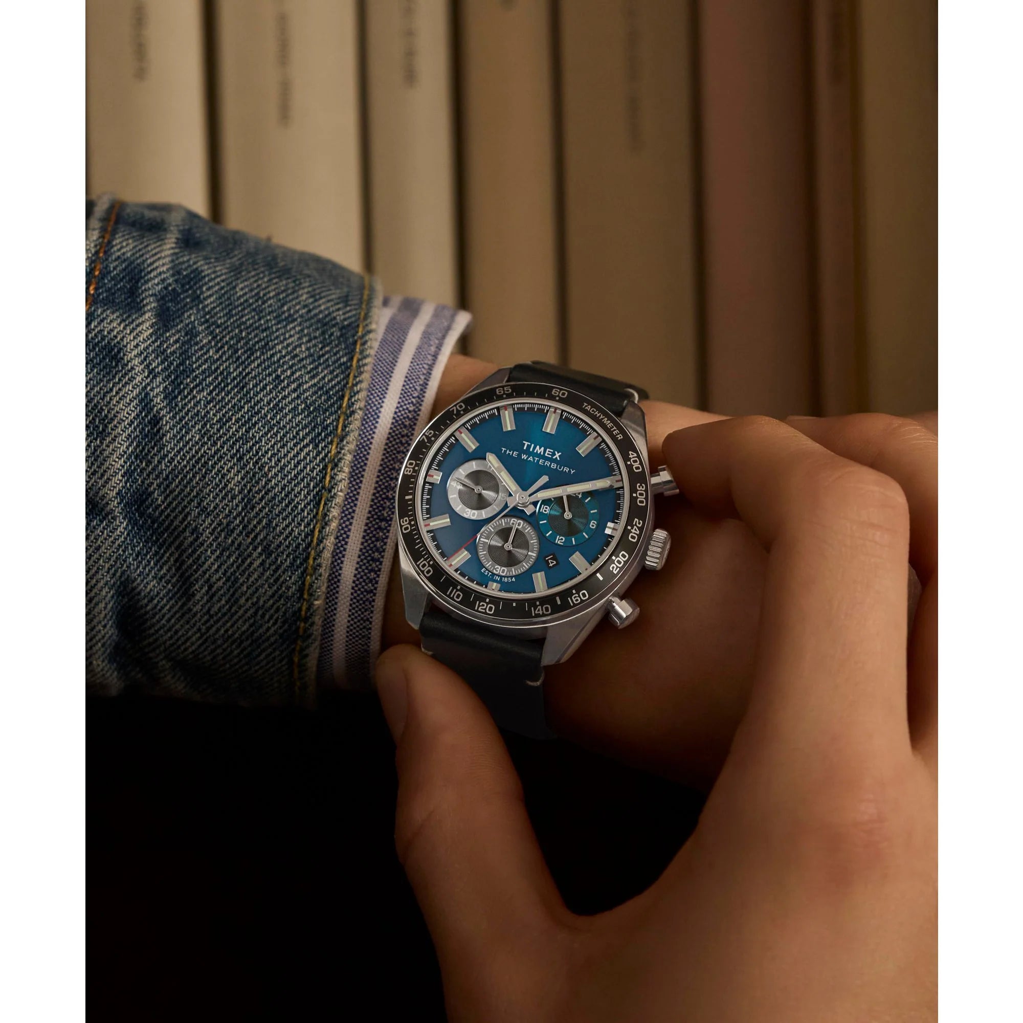 TIMEX Waterbury Blue Round Dial Analog Men's Watch - TW2Y18600 - KRISHNA WATCH COMPANY