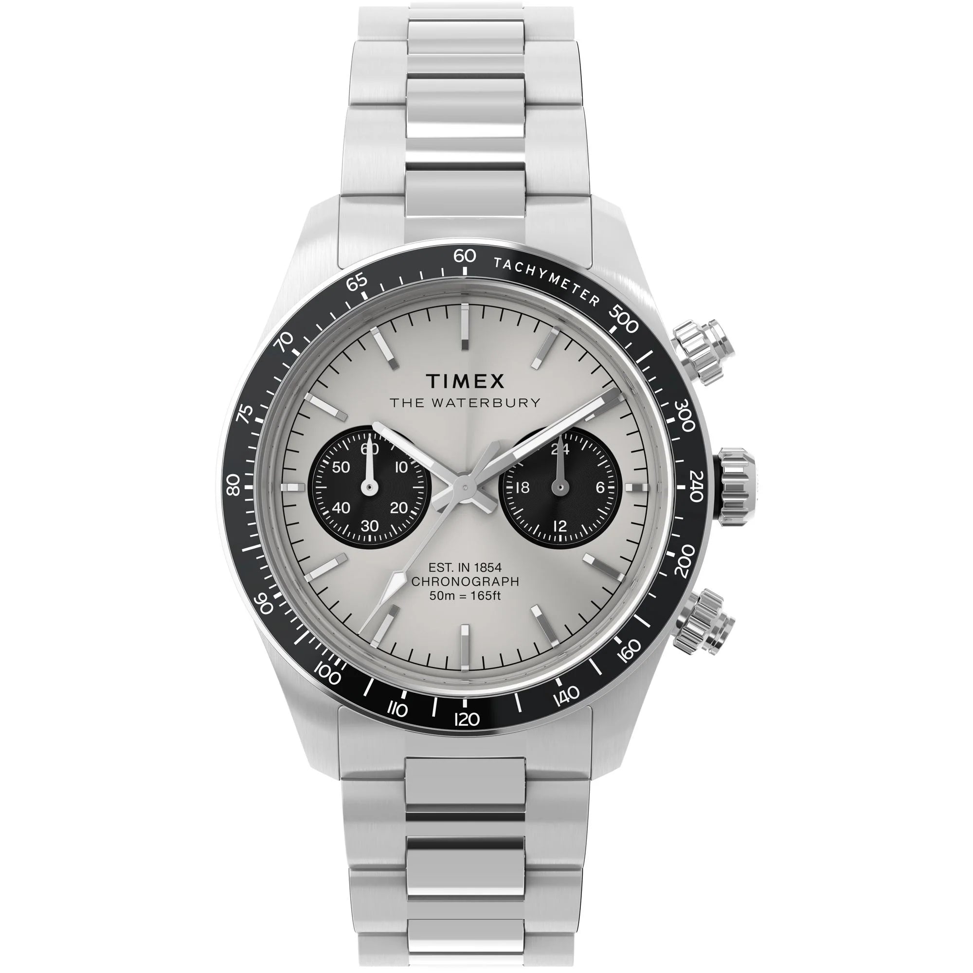 TIMEX Waterbury Silver-Tone Round Dial Analog Men's Watch - TW2Y19200UJ - KRISHNA WATCH COMPANY