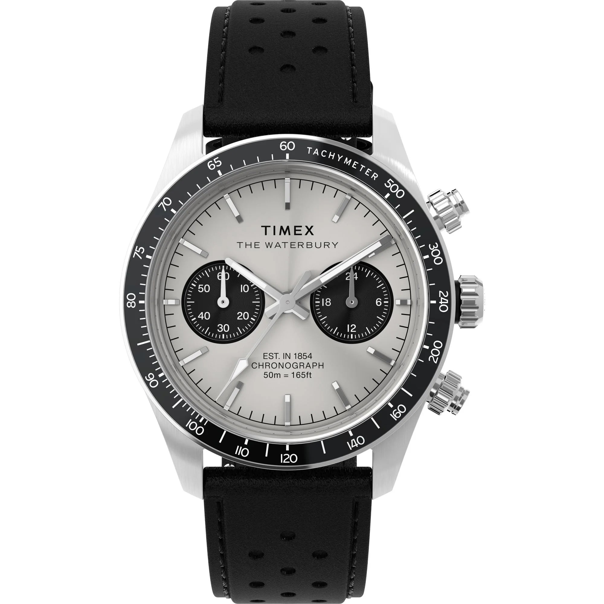 TIMEX Waterbury Silver-Tone Round Dial Analog Men's Watch - TW2Y19300UJ - KRISHNA WATCH COMPANY