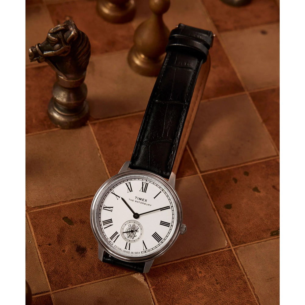 TIMEX Waterbury Silver-Tone Round Dial Analog Men's Watch - TW2Y23100UJ - KRISHNA WATCH COMPANY